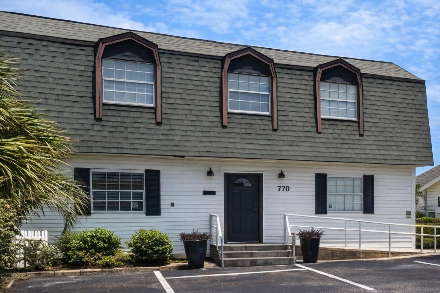 Excellent opportunity to acquire a well-maintained, two-story office building in the heart of Downtown Destin with outstanding Highway 98 (Harbor Blvd) exposure and convenient access via median cut.
Property Highlights: 
• Total Square Footage: 3,202 SF
o Lower Level: 1,568 SF
o Upper Level: 1,634 SF
• Two Separate HVAC Systems (cost control & multi-tenant flexibility)
• Freshly painted interior
• Handicap-accessible main entrance
• Rear entrance for staff
• Exterior stair access to second floor
• Interior stairway near reception
• Bathrooms on both levels
Layout & Functionality Lower Level:
Reception area, small kitchen, utility room, front office/conference room, two bathrooms, and five individual offices. Handicap accessible for customer convenience.
Upper Level:
Accessible via interior staircase and exterior rear stairway. Similar layout to lower level, with two smaller offices in front and one larger open workspace configuration.
The building easily adapts for multi-tenant occupancy or can function as a single-user professional office.
Income & Investment Profile
"	Historically leased by office space
"	Multi-tenant configuration potential
"	2/3 of offices currently rented
"	Owner occupies front section of lower level and will vacate upon sale
"	One upper office and two lower offices currently available
Parking
"	7 front parking spaces (including 1 ADA)
"	6 rear parking spaces
"	Shared rear access and dumpster with neighboring office building
Location
Premier Harbor Blvd frontage in Downtown Destin near Beach Drive. High traffic count and exceptional visibility with signage in place. Easy ingress and egress via median cut.
Location. Exposure. Flexibility. Income.