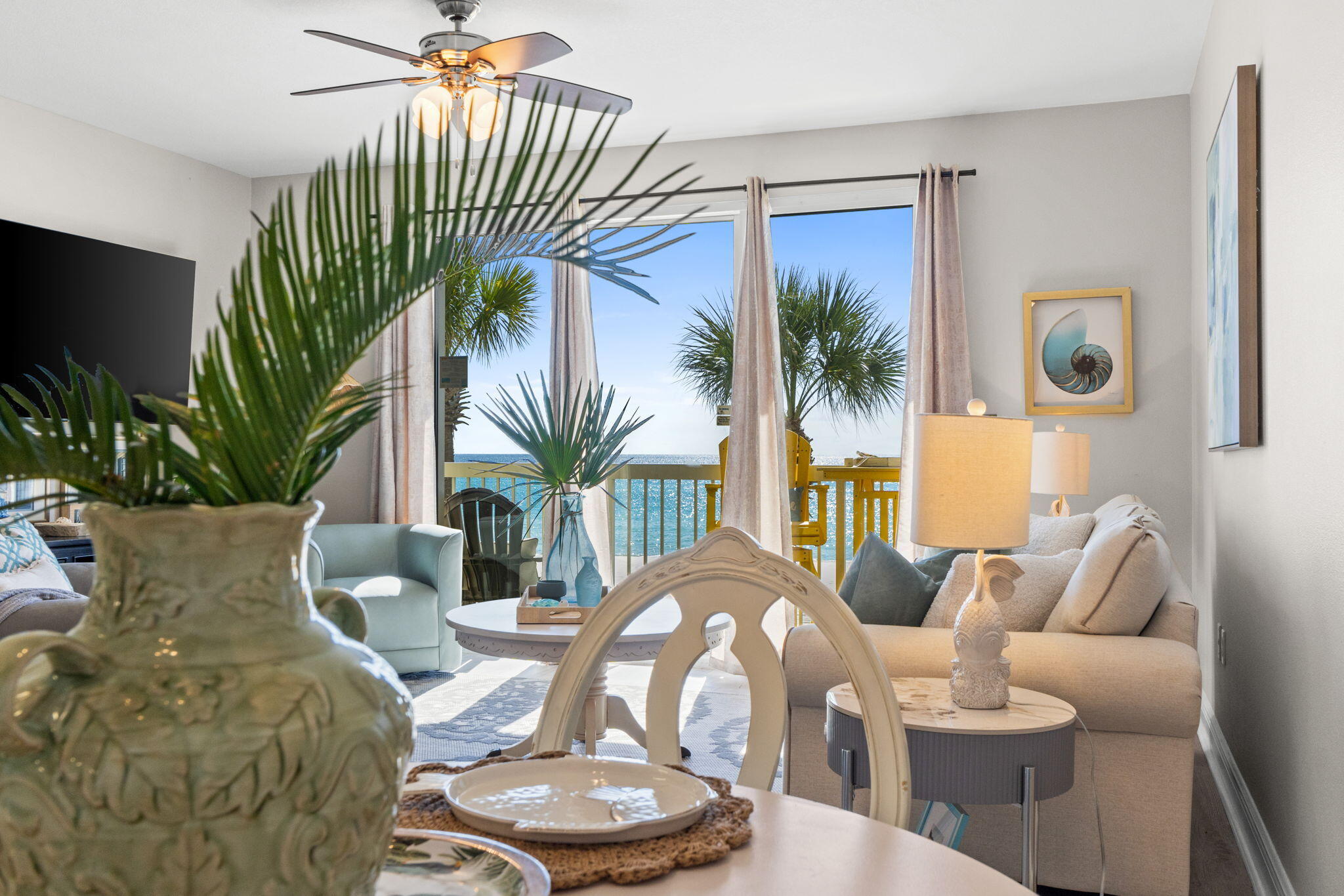 😎NEW PRICE & EXCELLENT RENTALS 😎Welcome to your slice of paradise located on the first floor of Celadon Beach Resort at 17757 Front Beach Rd, Panama City Beach, FL This beautifully designed 1-bed 2-bath condo offers the perfect coastal retreat with a blend of comfort and convenience. Unload your car steps from the door. Features include 9 foot ceilings and incredible views. This updated well maintained unit boasts modern laminate floors throughout, creating a seamless and low-maintenance living space. The charm and decor are meant to make beach life enjoyable and the location is second to none with amenities and ease of access to the beach. Natural light floods the interior through dual-pane windows, enhancing energy efficiency while providing serene views. Step out onto your private balcony to savor breathtaking sunrises, sunsets & the calming sea breeze. The unit also includes a new full size stackable washer dryer unit, offering ultimate convenience for day-to-day living.
Enjoy added peace of mind with smart locks and security staff, ensuring safety and ease of access. For those prioritizing fitness and wellness, the building features a fully equipped gym right on site, an indoor heated pool for swimming no matter the weather, and an outdoor pool for the sun lover. Do you want to play tennis or pickleball? Both are available at Celadon Beach Resort! Then relax in one of the two pools or hot tubs! Life is good!
Ideally located along Front Beach Road, this condo is perfect for anyone seeking a balance of privacy and proximity to popular coastal attractions. Pier Park shopping and restaurants are 2.5 miles away and Top Golf is a 10 minute drive. Whether you're looking for a permanent home, a vacation property, or an investment opportunity, this condo delivers a premier beachside experience. Schedule a private showing today and discover all that this stunning property has to offer!