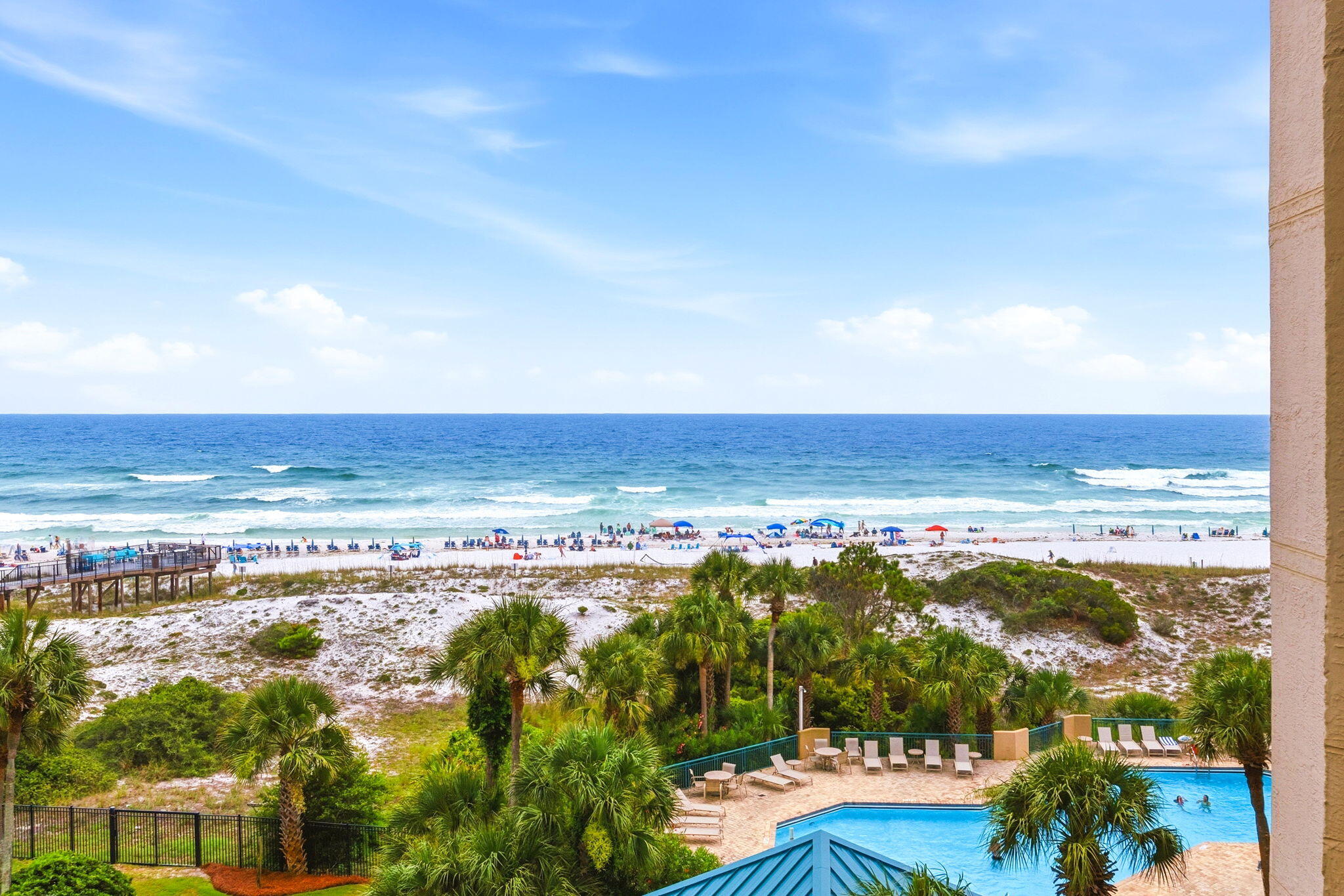 Welcome to 4414 Southwinds I - an extraordinary opportunity to own a Gulf-front residence within the exclusive Sandestin Golf & Beach Resort and create your own vision of coastal luxury. Perfectly positioned on the 5th floor, this spacious 3-bedroom condominium offers approximately 1,761 square feet of living space, breathtaking panoramic views of the emerald Gulf waters, and the rare chance to purchase, personalize and update a premier beachfront property to reflect your own style and taste.
Expansive windows and a private balcony showcase stunning sunrises, sparkling shoreline views, and the natural beauty of the Emerald Coast, while the generous floor plan provides an exceptional foundation for transformation. With spacious living and dining areas and a well-designed kitchen footprint, this residence is priced as an incredible opportunity for buyers seeking to renovate, reimagine, and make it truly their own.
Located within the highly desirable gated Southwinds community, residents enjoy direct access to the pristine white-sand beaches of the Emerald Coast, along with a private pool and spa, plus the world-class amenities Sandestin Golf & Beach Resort is renowned for, including four championship golf courses, tennis and pickleball center, a full-service marina, and miles of walking and biking trails. Whether you envision a refined full-time residence, second home, or vacation retreat, 4414 Southwinds I offers the perfect blend of location, views, and untapped potential, an exceptional canvas in one of Sandestin's most coveted beachfront settings.