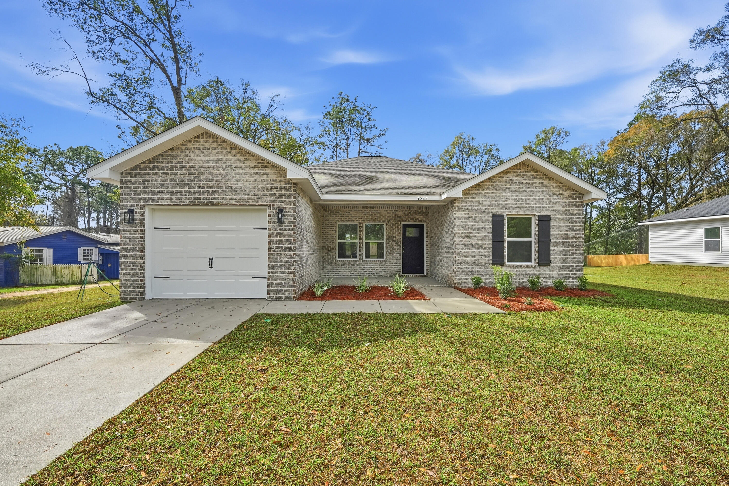 READY NOW - $15,000 TOWARDS CLOSING COSTS + FREE REFRIGERATOR, WASHER/DRYER/BLINDS (must close by MAY 15, 2026). LITTLE BIT OF EVERYTHING IN THE ''MAGNOLIA'' floor plan.  Good size lot with fully landscaped yard!  Cozy front porch and rear patio for relaxing.  Split BR plan, owner's suite has walk-in closet, double vanities in bath.  Open family/dining/kitchen with quartz breakfast bar & white shaker style cabinets.  Luxury vinyl plank flooring in common areas, recessed lighting, ceiling fans thru-out, plus finished garage.