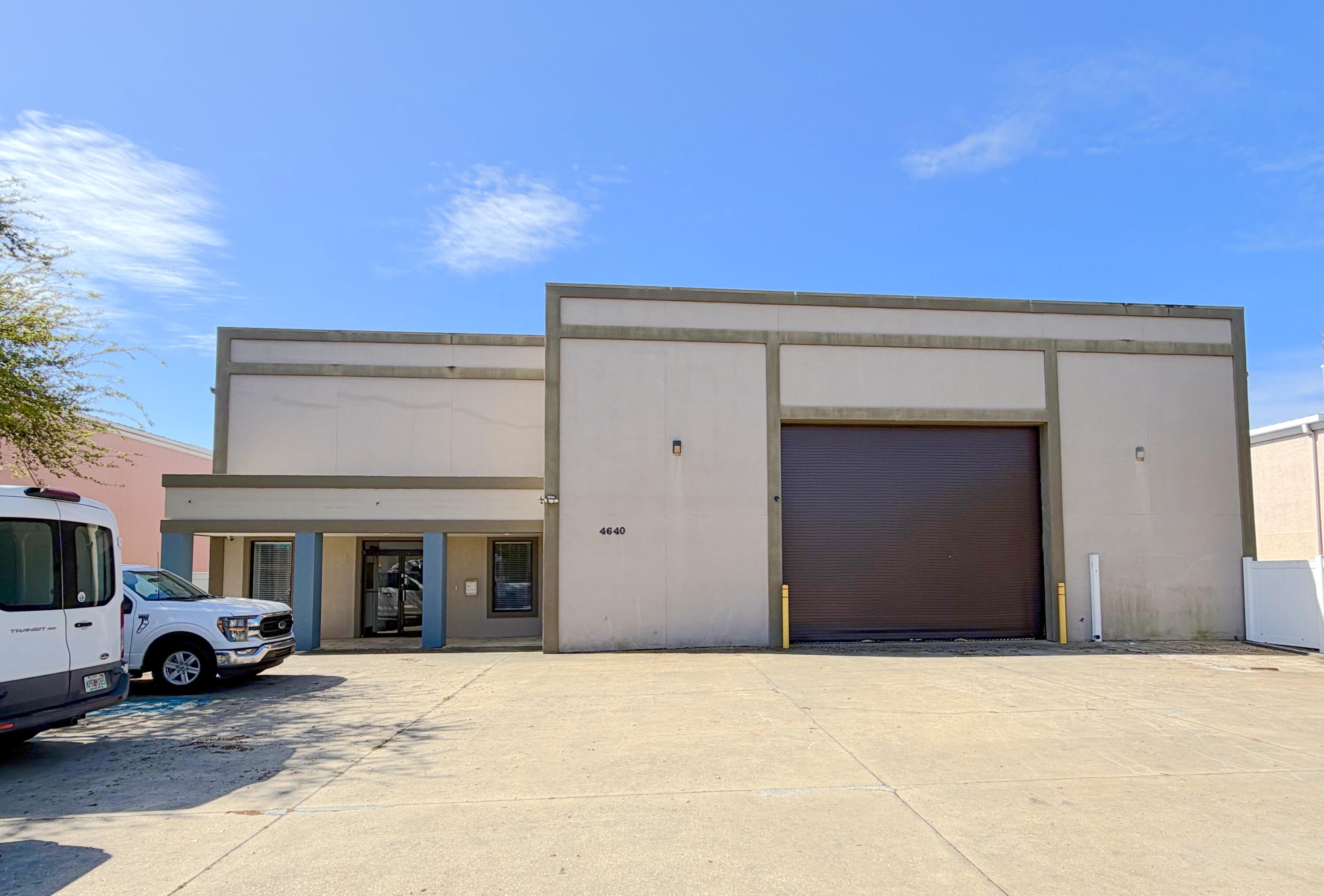 Available for lease- 7700sf of office warehouse located in Destin FL. This space is comprised of 2400sf of upscale office and 5300sf of warehouse with a mezzanine. The office portion has 6 private offices, a conference room, open work area and a kitchen/ break room . The warehouse has 18ft eave heights and a single 20x16 overhead door.