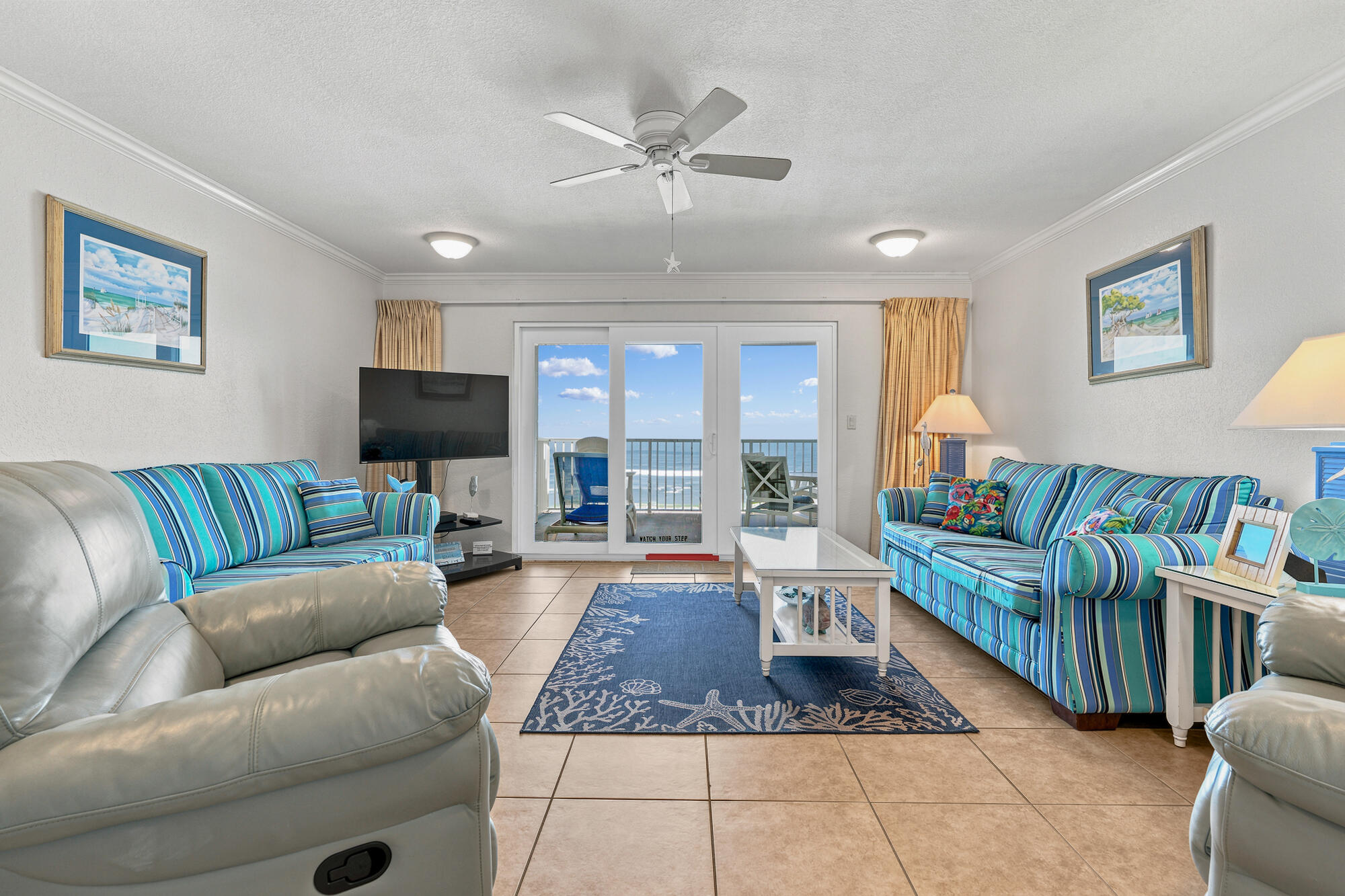 Wake up to breathtaking Gulf views from Mariner West Unit 609, a beautiful beachfront condominium located in one of Panama City Beach's most desirable low-density communities. This spacious 1-bedroom, 2-bath residence offers an open floor plan designed to maximize the stunning views of the emerald waters and sugar-white sand. The living area opens to a private Gulf-front balcony, the perfect place to enjoy morning coffee or spectacular sunsets.

The well-appointed kitchen has ample cabinetry, granite counter tops and a breakfast bar that opens to the living and dining areas. The generous primary bedroom provides plenty of space to relax, while the second full bath offers added convenience for family and guests. Tile flooring throughout makes beach living easy and low maintenance.

Mariner West is a well-maintained 58-unit Gulf-front community on the quiet east end of Panama City Beach, just minutes from St. Andrews State Park, marinas, restaurants, and shopping. Amenities include a beachfront pool, lighted tennis and pickleball courts, shuffleboard, grilling area, game room, and private owner storage. Whether you're looking for a primary residence, vacation getaway, or investment property, Unit 609 offers the perfect combination of location, lifestyle, and income potential.