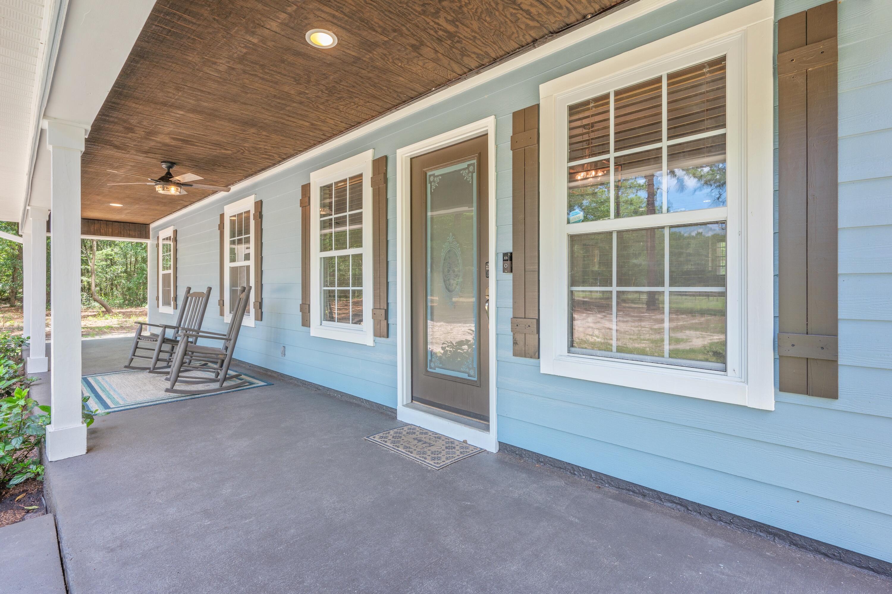Welcome to this beautifully updated 3-bedroom, 2-bath home situated on just over an acre just north of DeFuniak Springs. Combining modern updates with generous living space, this move-in ready property offers the perfect blend of style, comfort, and functionality. 

The bright, open floor plan features a stunning kitchen with abundant cabinetry, a spacious pantry, stainless appliances, & updated countertops. The adjoining dining and living areas create an inviting space for everyday living and entertaining.

The spacious primary suite provides a relaxing retreat, while two additional bedrooms offer flexibility for guests, a home office, or hobbies. Recent renovations include beautifully remodeled kitchen fresh interior paint, and numerous upgraded finishes that give the home a like-new feel.

A large laundry with storage adds convenience, while the welcoming front porch offers the perfect place to enjoy peaceful mornings or unwind in the evening. Brand new roof with acceptable offer!