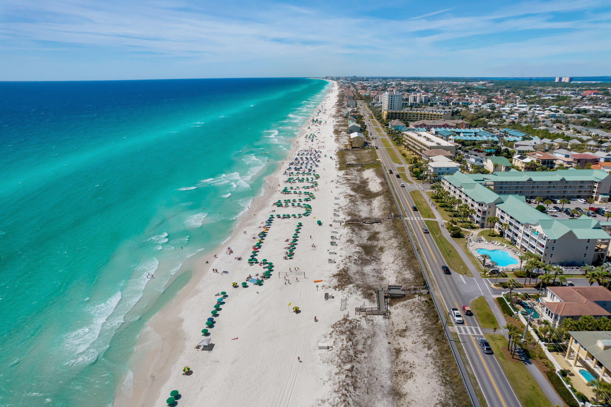 Brand NEW hot water heater and interior paint (September 2025), NEW HVAC 2024! This beautiful 2-bedroom, 2-bathroom condo is being offered fully furnished and turn-key, ready for you or your guests to move right in. Situated directly across the street from the Gulf, you'll enjoy sweeping views of Miramar Beach's iconic white sandy beaches and emerald green water from your private, oversized balcony—accessible from both the living area and the primary suite. 

Whether sipping morning coffee or watching the sunset, this is the perfect place to unwind.  Inside, the condo offers a bright, open floor plan, a well-appointed kitchen with stainless steel appliances, and comfortable coastal décor. Currently used as a second home, it presents an outstanding opportunity for either a personal