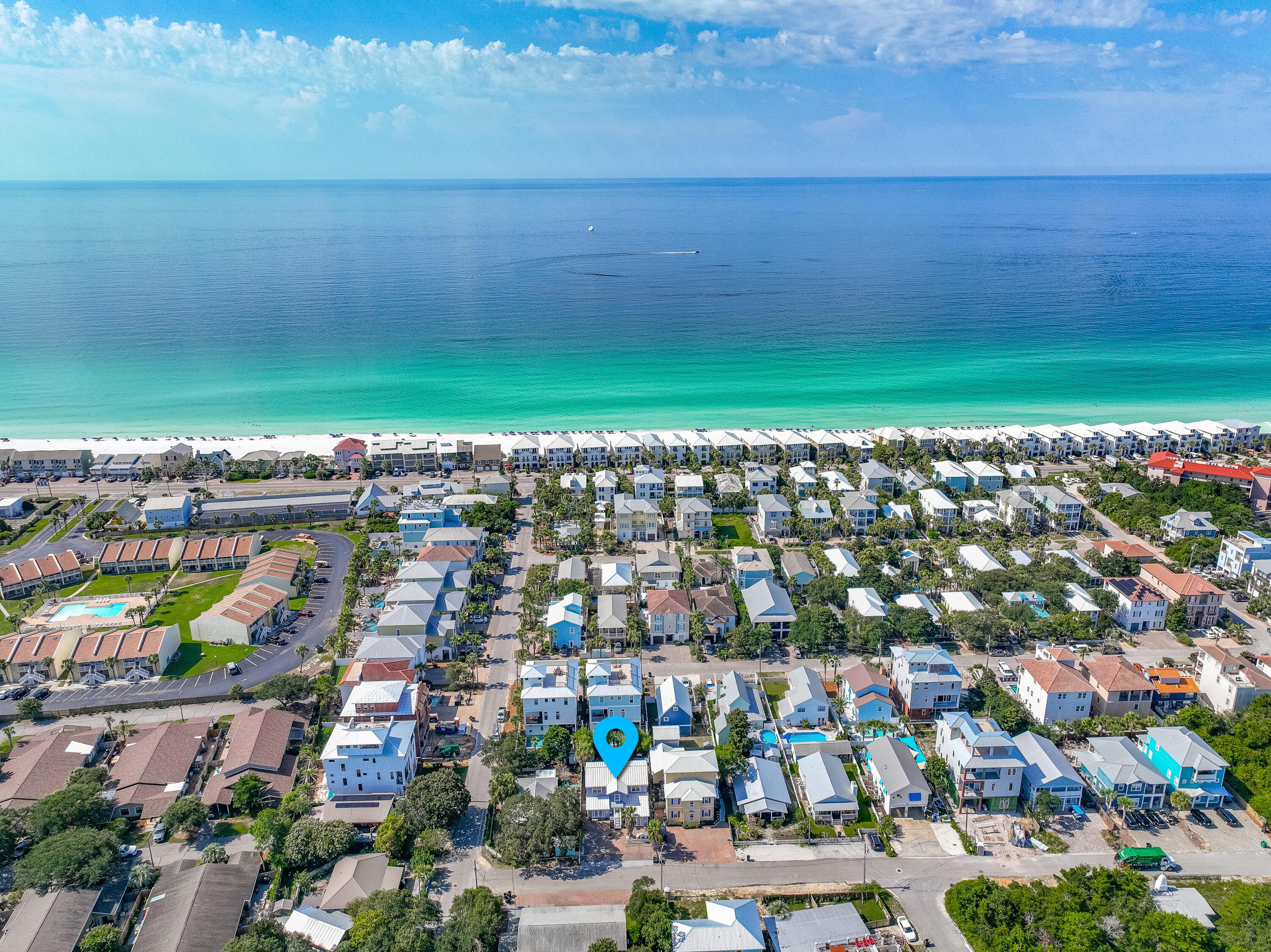 930 5 star reviews on Airbnb with many repeat guests.. Multiple income opportunities under one roof--just a short walk to the beach with private deeded beach access and no HOA. This unique Frangista Beach property is an investor's dream, offering three separate living spaces with independent entrances, making it ideal for short-term rentals, long-term rentals, house hacking, multi-generational living, or a combination of personal use and income production. The property includes a 2-bedroom, 2-bath upper residence with a full kitchen and private deck, a ground-floor 1-bedroom, 1.5-bath residence with its own full kitchen, and a separate studio with a bath and kitchenette. Each space has its own HVAC system, hot water heater, private entrance, and outdoor areas, providing flexibility and privacy for owners and guests alike. Sold fully furnished, with some exceptions in the owners' personal residence, brick paver outdoor living spaces, a fenced 50' x 100' lot,  parking for up to seven vehicles, a Level 2 EV charger, and a full RV hookup with 30-amp/50-amp electric, water, and sewer. Whether you're looking to maximize rental income, offset ownership costs by living in one unit while renting the other two, create a corporate or vacation retreat, or own one of the most versatile properties near the Gulf, this is a truly rare opportunity in one of Miramar Beach's most desirable neighborhoods.