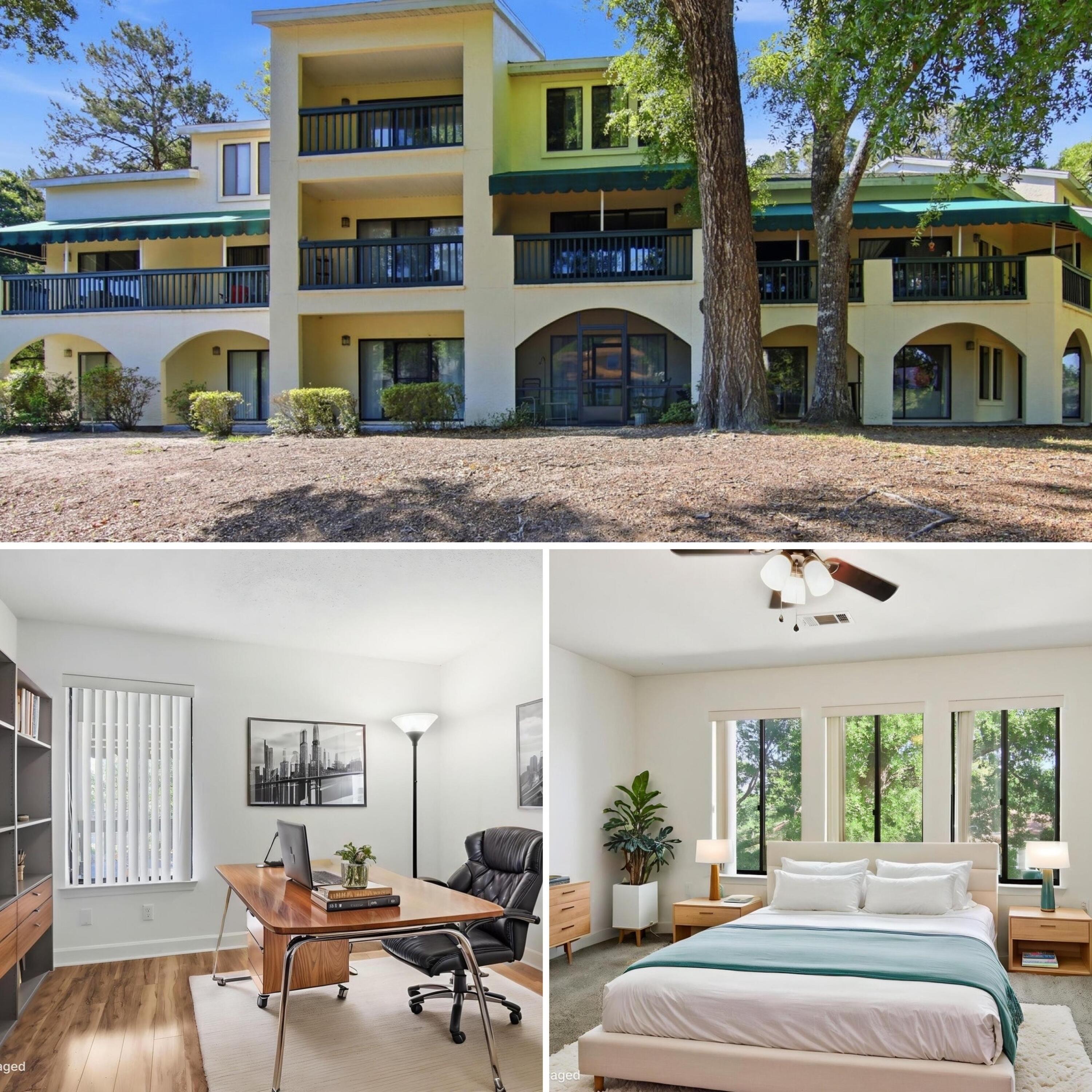 Experience peaceful waterfront living at 308 Westlake Court, a beautifully maintained VA-approved condominium tucked inside the highly desirable Bluewater Bay community. Perfectly positioned along a serene lake, this home offers calming water views that can be enjoyed from both the private porch and the spacious primary bedroom--creating a daily backdrop of relaxation and coastal charm.
 Inside, the thoughtfully designed layout blends comfort and functionality. A first-floor bedroom and full bath provide flexibility for guests, a home office, or multi-generational living, while the main living spaces are filled with natural light and tranquil scenery that make the home feel open, inviting, and connected to its surroundings. All walls have been freshly painted, and the home is very well kept throughout, adding to its move-in-ready appeal.

Recent updates include an HVAC system (2022), water heater (2022), washer, dryer, and stove, along with a roof replaced by the HOA in 2020--allowing for easy, low-maintenance ownership. This property also qualifies for short-term rental use, offering added flexibility and investment potential.

Beyond the home itself, Bluewater Bay offers a lifestyle that is hard to match, just minutes from Eglin Air Force Base, top-rated schools, shopping, dining, and the Emerald Coast's white-sand beaches. Residents enjoy easy access by foot or golf cart to LJ Schooners, the marina, and waterfront activities like boating, fishing, and paddleboarding.

Whether you're searching for a primary residence, second home, or coastal investment, this property presents a rare opportunity to enjoy scenic views, flexible living, and an unbeatable location in one of the area's most sought-after communities.
