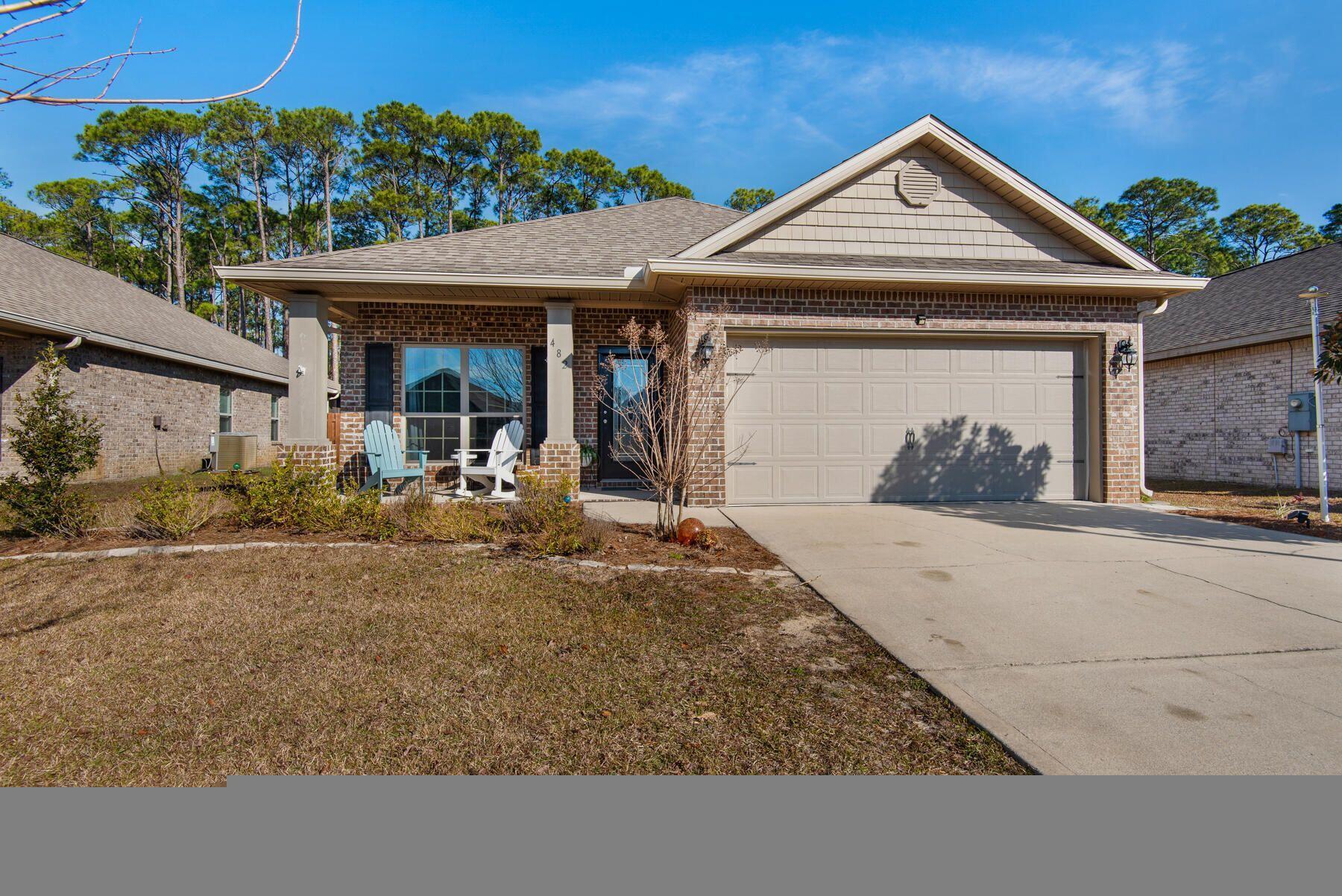 This 3 bedroom/2 bath home sits on a large private lot in the beautiful community of Driftwood Estates. Need a 4th bedroom? Can convert the bonus room/study.  This open concept home has porcelain wood-like tile floors throughout with carpet in the bedrooms. Granite countertops in the kitchen and both bathrooms add a little luxury to the home.  The large community pool and clubhouse are right around the corner. Driftwood is near Sacred Heart Hospital and the Sandestin Resort.