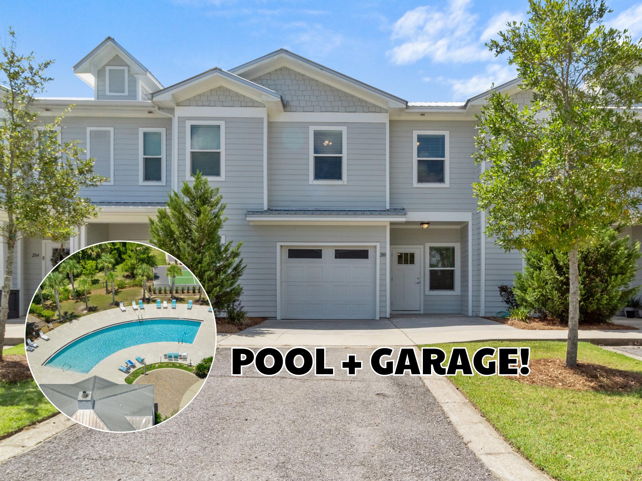 Built with low-maintenance living and everyday comfort in mind, this better-than-brand-new townhome has been lightly lived in and thoughtfully maintained. Positioned near green space and set farther from the front entrance of the community, this unit offers a quieter setting along with the added benefit of a private garage.

Inside, durable vinyl plank flooring runs throughout the home with no carpet anywhere. Quartz countertops, architectural trim details, Moen satin nickel fixtures, faux wood blinds, and ceiling fans in every bedroom create a clean, cohesive feel throughout. A durable metal roof adds long-term value and peace of mind.

The floor plan is functional and easy to live in, with all bedrooms located upstairs for added separation from the main living areas. The primary suite features double vanities, a spacious walk-in closet, and a comfortable, well-designed layout.

The kitchen and living spaces flow easily together, making the home equally suited for quiet evenings or casual entertaining. The screened porch extends the living space outdoors and provides a shaded spot to relax year-round.

Washer, dryer, kitchen appliances, counter stools, reclining chair, sofa, and ottoman are all included.

Amenities include a resort-style pool, pickleball courts, playground, and basketball court. 

Located less than 1/2 mile from Freeport Elementary School with easy access to Highway 20 and Highway 331. Call for the video tour! Located under ½ mile from Freeport Elementary with convenient access to Hwy 20 and Hwy 331 for easy commuting. Call for the video tour!