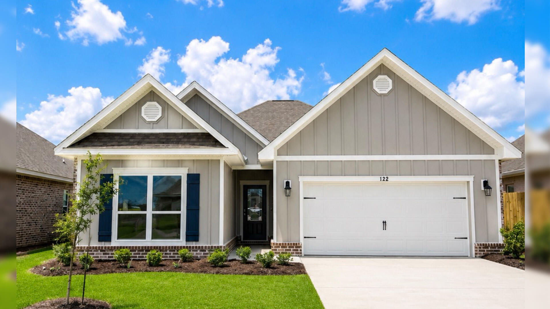 Welcome to 122 Gray Owl Drive, a new home construction home at Owl's Head Farms in Freeport, Florida. This home features the Kennedy floor plan with five bedrooms and three full bathrooms. Step inside to discover a smart, welcoming layout designed for comfort and flexibility. 

A front hallway leads to two guest bedrooms and a full bathroom, creating a private space that works well for visitors, children, or a home office setup. The center of the home opens into a bright living, dining, and kitchen area filled with natural light from multiple windows and a glass back door. Perfect for everyday living and entertaining, the kitchen includes a large island with views of the shared spaces, quartz countertops, soft-close Shaker-style cabinets, stainless steel appliances including a stove, microwave, and dishwasher, plus a corner pantry for extra storage. 


Durable EVP flooring runs throughout the shared spaces of this home and carpet is in each bedroom. Toward the back of the home, a separate hallway leads to the laundry room and the private primary suite. This spacious retreat offers a luxurious bath with a soaking tub, separate shower, oversized double vanity, and a walk-in closet with ventilated shelving. Past the dining area, an additional hallway leads to two more guest bedrooms and a third full bathroom, completing this thoughtfully arranged floor plan.