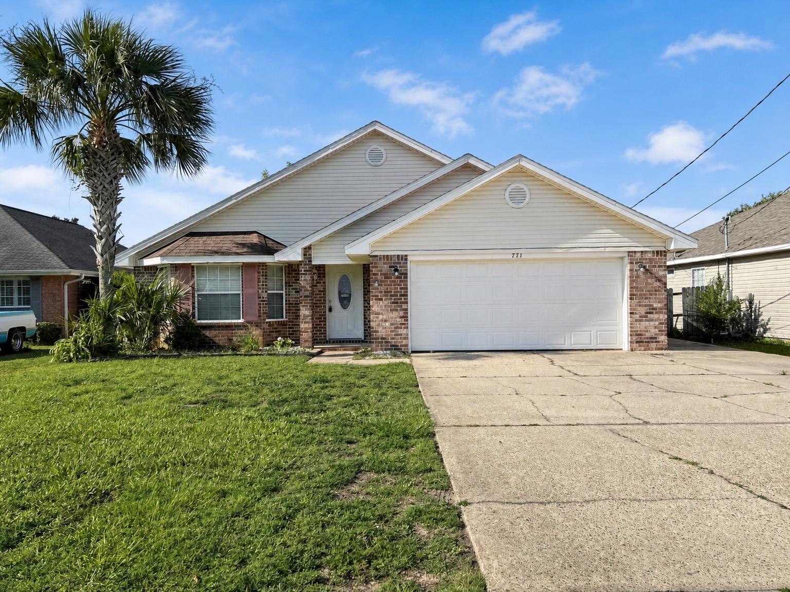 Synonymous with tranquility and coastal charm, 771 Pearl Sand Dr in Mary Esther, FL, is a hidden gem awaiting your discovery. This delightful 3-bedroom, 2-bathroom retreat offers a generous 1,775 square feet of comfortable living space. Step inside to be greeted by a warm and inviting ambiance, perfect for creating cherished memories with family and friends. The spacious layout allows for both relaxation and entertainment, making it an ideal sanctuary for any lifestyle. Natural light floods the living areas, enhancing the bright and airy feel throughout the home. Imagine preparing delicious meals in a kitchen designed to inspire culinary creativity. At the end of the day, retreat to one of the three cozy bedrooms, each offering a peaceful haven for rest and rejuvenation. With two well-appointed full bathrooms, morning routines are streamlined for convenience. Sorry no pets. All Coastal Realty Services residents are enrolled in the Resident Benefits Package (RBP) which includes renters insurance, HVAC air filter delivery (for applicable properties) and our best-in-class resident rewards program, and much more!