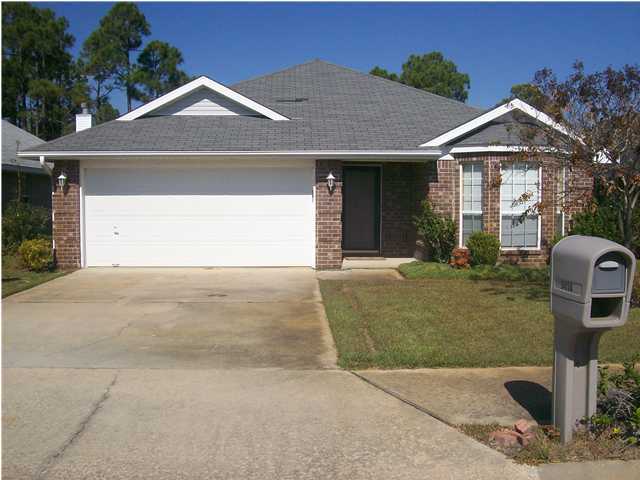 AVAIL: 5/16. FLEXIBLE S/D = TO 1 MO. RENT CAN BE MADE IN 2 MO. INSTALL. IF QUALIFIED. PETS ALLOWED UPON OWNERS APPROVAL & W/ A PET FEE. FABULOUS 1 STORY ALL TILE HOME! Lg living area w/ vaulted ceilings/plant ledges/a possible formal dining area. Eat in kitchen w/ pantry & all appliances in place. Big master suite w/ double vanity sinks/garden tub/walk in closet. 1 of the addt'l bedrms wired for surround sound & includes speakers in walls- would make a great theater rm! Inside utility rm! Off back of home you have an open patio great for relaxing/entertaining! Bkyard is all privacy fenced w/ a lawn pump/sprinkler system. 2 car garage w/ auto opener/pull down stairs/attic storage. Home is on a cul-de-sac/dead end street for less traffic. Close to Hurlburt AFB, Navarre Beach, shopping, etc!