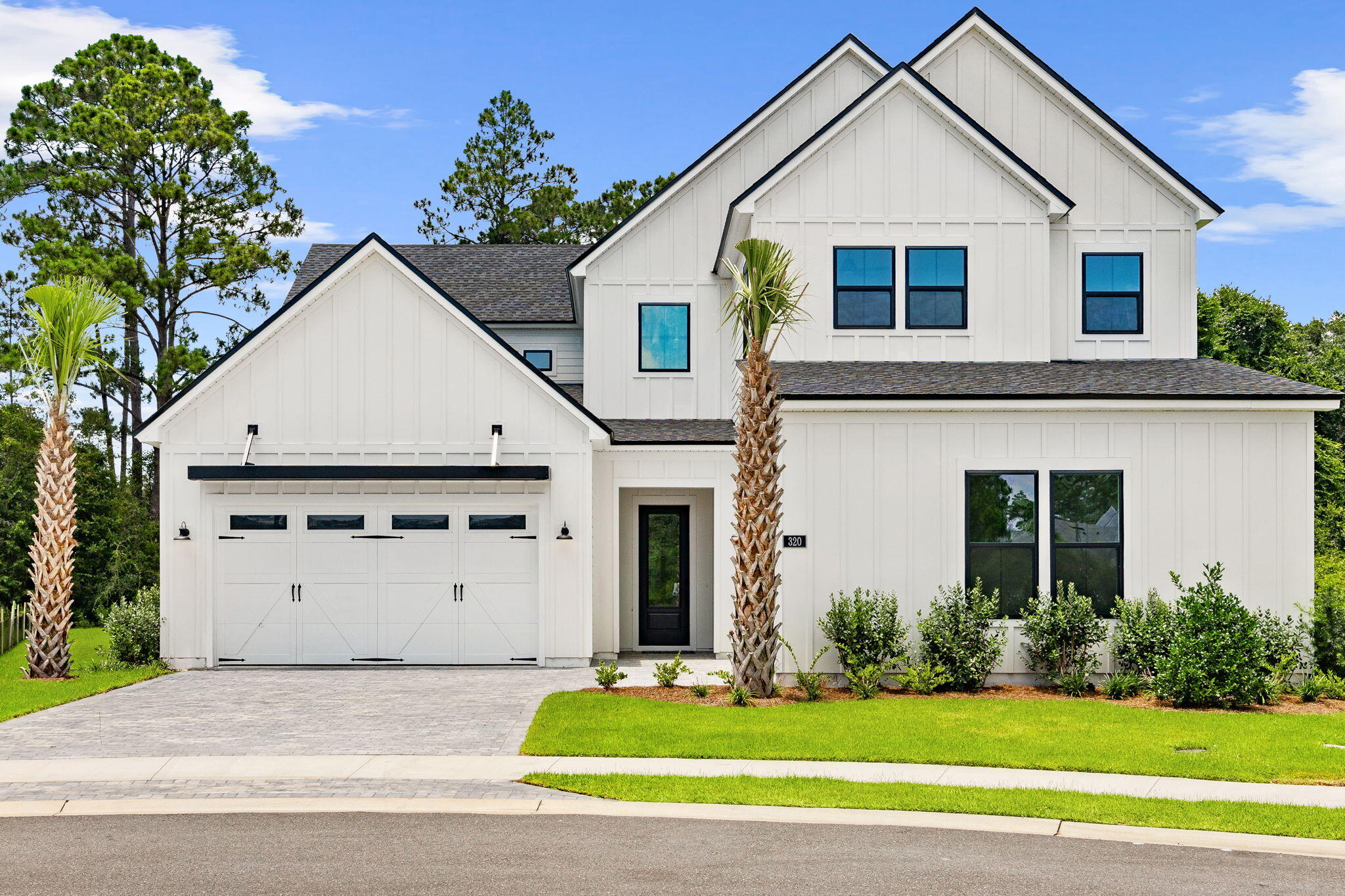 Welcome to this exceptional new construction Toll Brothers home, perfectly situated on a limited premium cul-de-sac homesite and available for quick move-in. Offering over 3,200 square feet of thoughtfully designed living space, this stunning residence features 5 spacious bedrooms, 3.5 bathrooms, and soaring ceilings that create an open, light-filled atmosphere throughout. Nestled in a gated community, this grand two-story residence boasts over 20-foot ceilings and an inviting open floor plan designed to impress from the moment you step inside. As you enter, you're greeted by the grandeur of soaring ceilings and an abundance of natural light that fills the home with warmth. The kitchen and great room a space that invites both creativity and connection, perfect for family gatherings or entertaining guests. On the main level is the primary suite, a true retreat offering both relaxation and luxury. With a spa-like bathroom featuring a large tile shower, a separate soaking tub, and two spacious walk-in closets, every detail has been meticulously designed to create an oasis of serenity. This is more than just a bedroom; it's a sanctuary where you can unwind in ultimate comfort. Upstairs, the expansive loft offer endless possibilities for your lifestyle, whether it's a game room, home theater, or a second living area. With four spacious bedrooms and 3.5 beautifully appointed baths, this home accommodates every need with elegance and functionality. The office room offers the ideal space for work, study or can be used as 5th bedroom. 3-car garage offers ample room for your vehicles, storage, and more. Step outside the multi slide glass door onto your screen-in covered lanai and embrace the natural wood preserve beauty providing both privacy and a tranquil setting. Situated on  one of the largest homesites in the neighborhood with over 11,300 sq ft giving lots of space between the homes in back and plenty of room for personalized backyard oasis.  The community is filled with completed resort style amenities, including pool, clubhouse, fitness center, pickleball courts, tennis court, playground, and a multi-purpose field. Short drive to public beach access, Pier Park shopping, dining and fun entertainment, airport, future FSU/TMH medical campus, future West Bay Center with Publix and recreation outdoor activities at Frank Brown Park. Don't miss the opportunity to make this extraordinary property your forever home, where every detail is crafted for your utmost enjoyment. Claim your everyday escape and live where others vacation. Lets start your new home journey today!