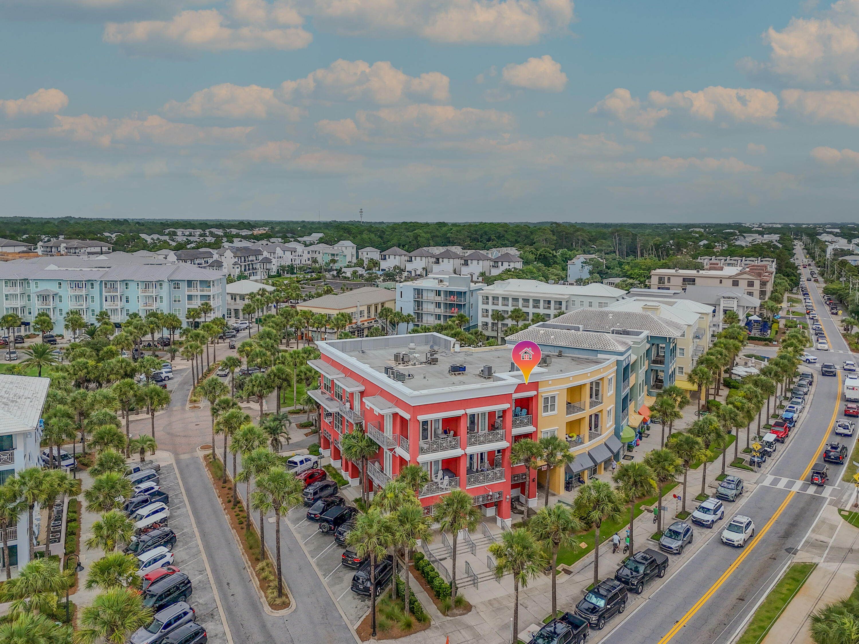 Incredible opportunity in the heart of Gulf Place Town Center on HWY 30a.  This beautiful unit sits overlooking 30a and the Gulf of America.  Sit on your large balcony with an amazing view of the Emerald Waters of the Gulf and shimmering white sand.  This studio unit has a large living/kitchen/dining area overlooking the Gulf.  The unit features a large tiled shower, full bathroom and a queen size bedroom separated from the living area.  Priced to move, this amazing unit has endless possibilities!!