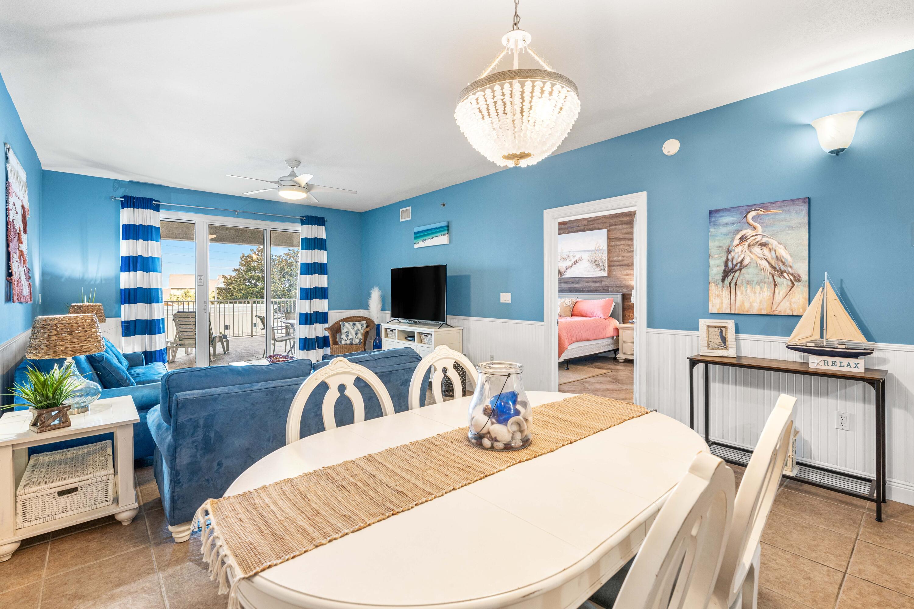 Enjoy coastal living at its finest with this beautifully situated condo featuring a spacious balcony overlooking the pool--perfect for relaxing while keeping an eye on friends and family below. Located in Ariel Dunes at Seascape Resort, residents and guests have access to multiple large pools just steps away, along with additional pools throughout the community.

Stay active with on-site amenities including pickleball, tennis, basketball courts, a golf course, and a fully equipped fitness center with sauna. Best of all, you're just a short stroll from the famous white sand beaches and 2,000 feet of private beach access. This gated community offers the ideal blend of relaxation and recreation, all in a central location close to shopping, dining, and everyday conveniences.
