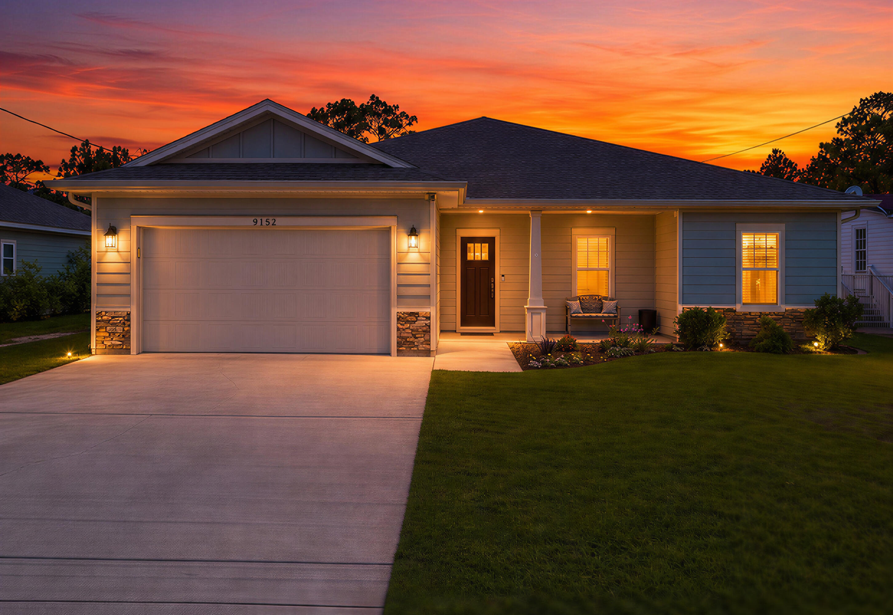 Under contract with KICK-OUT clause in place. Seller reserves the right to continue marketing the property and accept secondary/backup offers. 
Immaculate 4-bedroom home on over half an acre with NO HOA -- just minutes from Navarre Beach!

Welcome to 9152 Timber Lane, a beautifully maintained Craftsman-style home built in 2018, situated on over half an acre in East Navarre. Offering 4 bedrooms, 2 bathrooms, and over 2,000 square feet, this home provides the perfect combination of modern design, privacy, and room to grow.

Conveniently located just minutes from Navarre Beach, shopping, dining, and top-rated schools, the property offers the ideal balance of quiet living while still being close to everything the area has to offer.

From the moment you walk inside, you'll notice the attention to detail and quality finishes throughout the home. Architectural touches such as crown molding, tray ceilings, wide baseboards, and transom windows add character and a custom feel rarely found at this price point.

The home features an open-concept layout with a spacious living area that flows seamlessly into the dining area and kitchen, creating the perfect space for entertaining or everyday living. Large windows allow natural light to fill the home, giving it a bright and welcoming atmosphere.

The kitchen serves as the heart of the home and features granite countertops, stainless steel appliances, shaker-style cabinetry with soft-close drawers and doors, a large center island, and a pantry for additional storage.

The thoughtfully designed split-bedroom floor plan offers privacy for the primary suite while keeping additional bedrooms comfortably positioned for family, guests, or a home office. The primary suite features a tray ceiling, walk-in closet, double vanity, and a large walk-in shower, creating a relaxing retreat at the end of the day.

Interior finishes include wood laminate flooring in the main living areas, tile flooring in the bathrooms and laundry room, and carpet in the bedrooms, along with recessed lighting and plenty of storage throughout the home.

Step outside and enjoy the large covered back porch overlooking the expansive backyard. The 0.51-acre lot provides plenty of room for a future pool, garden, outdoor entertaining area, or additional storage for recreational equipment.

Additional upgrades include seamless gutters and a 220-volt outlet installed in the garage, making it ideal for EV charging or workshop use.

Originally purchased new by the current owner and meticulously maintained by a single occupant with no pets, the home remains in exceptional, move-in-ready condition.

If you're searching for a newer home with land, modern finishes, no HOA restrictions, and convenient access to Navarre Beach, this property offers a rare opportunity.