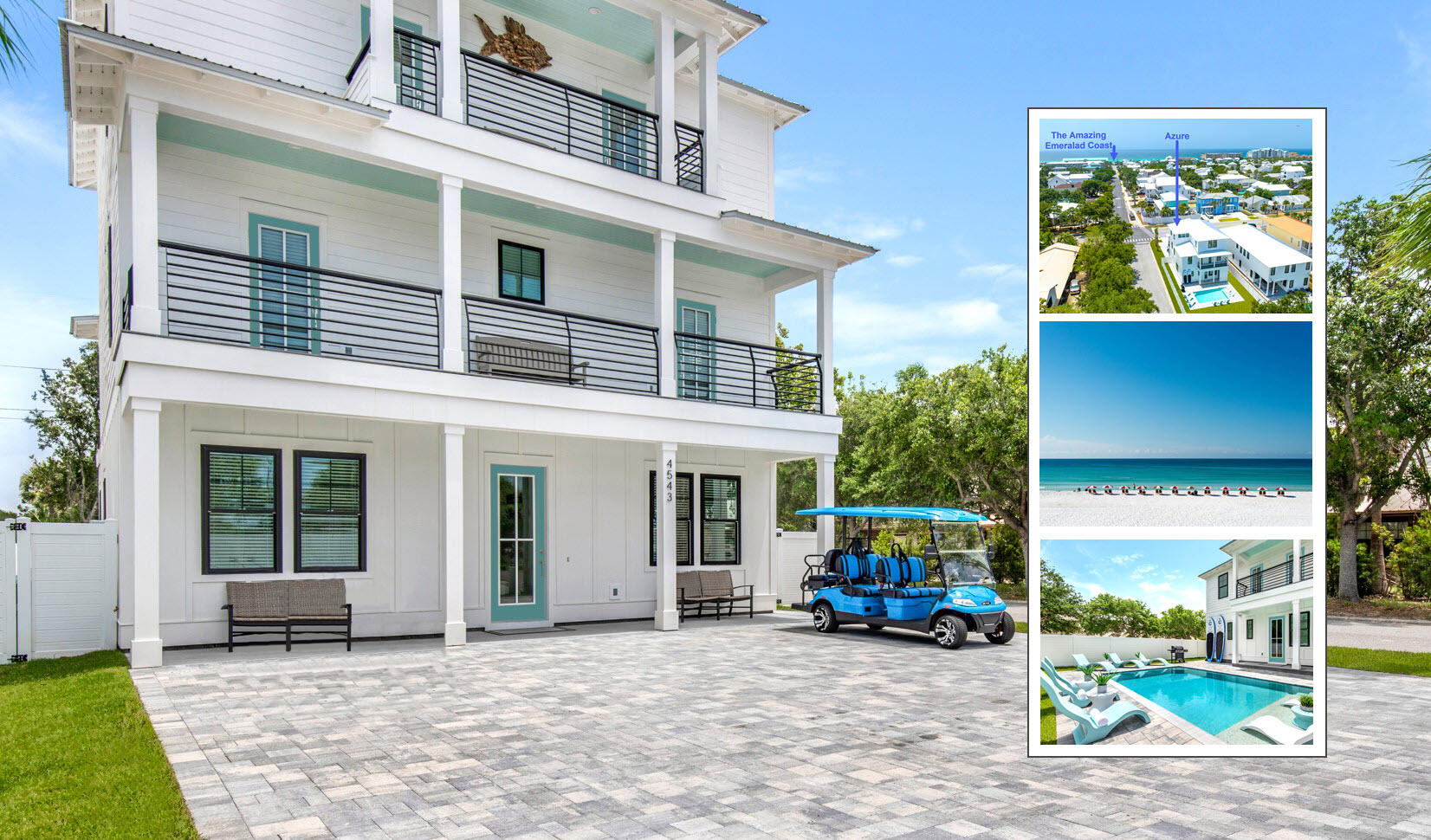 Short term rental powerhouse featuring a designer-grade beach home with private heated pool, two separate living spaces, and massive 22 person sleeping capacity to maximize revenue.

Designer furnishings, professional photography and full inventory to convey for immediate revenue generation.

Only a 4-minute walk (two blocks) to the sugar sand beach ensures high occupancy. Includes a free six-seater golf cart and two paddleboards for added guest appeal.

Designed from the ground up to ensure easy, low cost maintenance and best possible yield.

Do an Internet search on Legacy Beach Homes of Destin, Florida to view real time calendars in order to determine availability for showings. Seller is listing over $100 million worth of properties from their portfolio (35 large STRs in the Destin/Miramar/30A area with an average appraisal value of slightly over $3M each.).

Seller is only selling 10% of the portfolio.  Seller will withdraw this and/or any other remaining listings once the first  $10 million (approximately)  in sales have been achieved.

Seller (Equisource Holdings dba Legacy Beach Homes) does not disclose property-level rental revenue data. Buyer to perform their own due diligence regarding income potential. However, the appraisal in the document section of this listing may include the appraiser's revenue projection. 

Seller will make all reasonable efforts to facilitate the transfer of future reservations.

The Seller does not have to sell.  Property has been priced based on recent appraisal and reflects the seller's minimum acceptable price.

Most recent appraisal and inspections are included in the documents section of this listing.