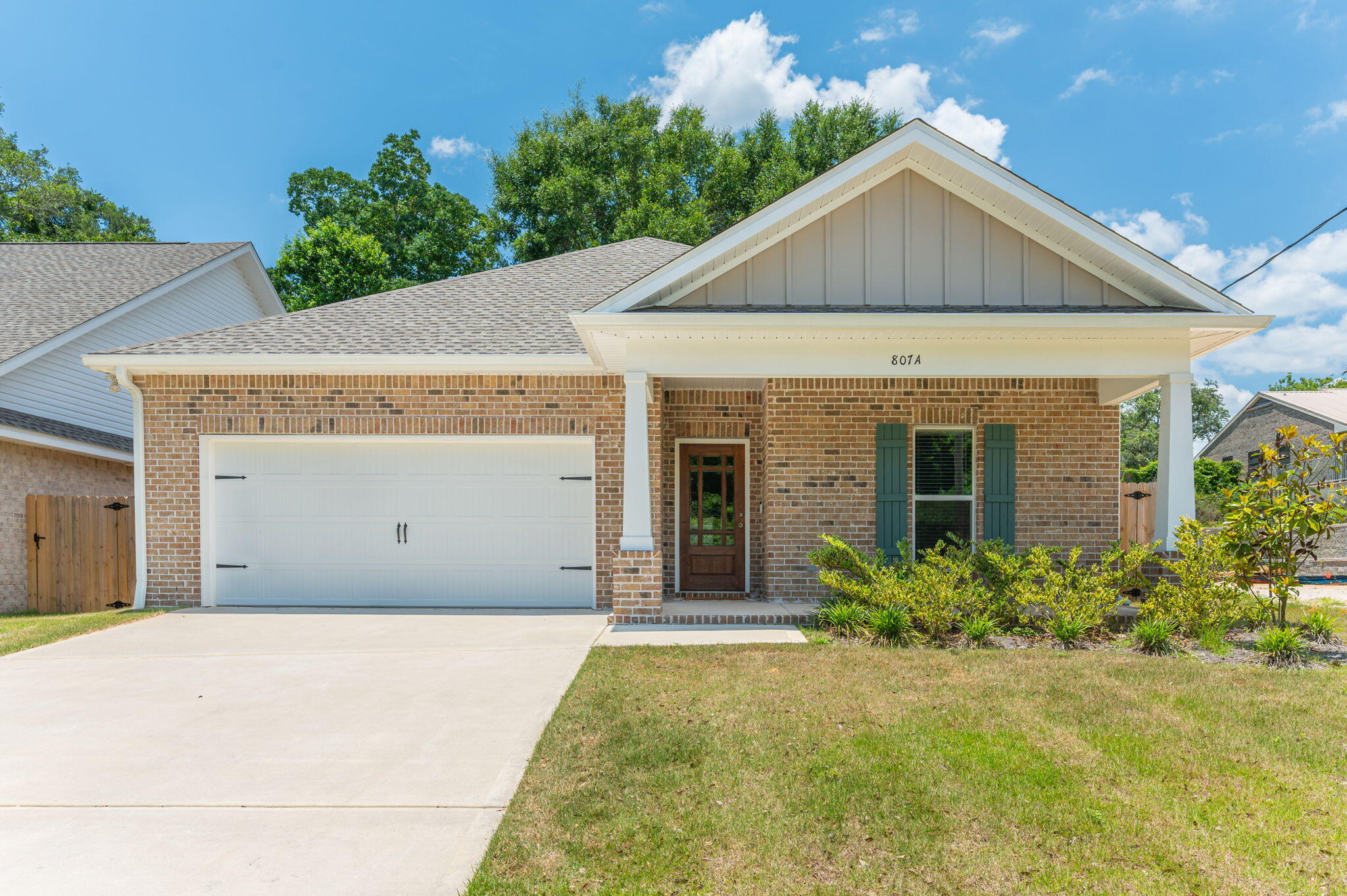 Conveniently located in the heart of Niceville, this beautifully designed 4-bedroom, 2-bath home offers an open-concept layout with spacious living, dining, and kitchen areas perfect for everyday living and entertaining. The kitchen features quartz countertops, solid wood soft-close cabinetry, and a GE stainless steel appliance package, including the refrigerator. A split-bedroom floor plan provides added privacy, with the primary suite offering a walk-in closet and direct access to the laundry room. Additional bedrooms provide flexible space for family, guests, or a home office. Step outside to enjoy the fenced backyard and full sprinkler system. This will be a short sale and is subject to bank approval.