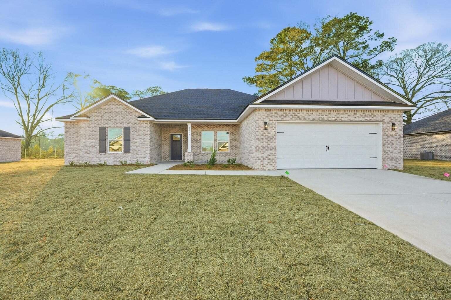 'DALTON' floor plan ready in late August.  Sitting on almost an acre, all brick construction with front & rear porches for relaxing.  Dining area off the foyer + oversized kitchen work island w/bar seating, open family gathering space has raised ceilings, recessed lighting.  Split BR design with 3 full bathrooms.  Owner's bath has his/her vanities, soaking tub + tile shower, walk-in closet & linen storage Finished 2-car-garage.  Seller/builder may contribute up to $10,000 towards buyers closing costs (call for details).  Photos of similar sold home, elevation, interior/exterior colors & finishes will vary.