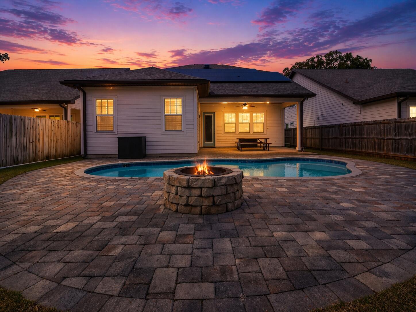 Ask about Assumable Loan Details 5.125%!
SALTWATER POOL HOME>>Beaches, boating, local dining, and weekend events--all just minutes from your door. Imagine mornings at the public boat launch, afternoons at the Member Only Ft Walton Yacht Club with its private beach and dining, and evenings unwinding in a neighborhood where golf carts are part of daily life. No HOA, no rental restrictions.

What makes this home truly unique is that it's not a spec build--it was designed specifically for this location. The main floor features the master suite, two additional bedrooms, and a guest bathroom along with the main living areas to include open floor plan and separate dining room. Floors are woodgrain tile throughout with carpet in bedrooms and upstairs. Upstairs, you'll find a fourth bedroom, a full bath, and an entire second living space, offering endless possibilities as a media room, home office, guest retreat, or creative space. 

Outside, your private backyard oasis awaits: a heated gunite pool, fenced yard for privacy, and a removable pool safety gate for peace of mind. Paid-off solar panels provide excellent electric efficiency and long-term savings, adding both value and sustainability.

This home blends modern design, flexible living, and coastal charm, perfectly positioned to enjoy the Emerald Coast lifestyle--whether as a primary residence, vacation escape, or investment opportunity.