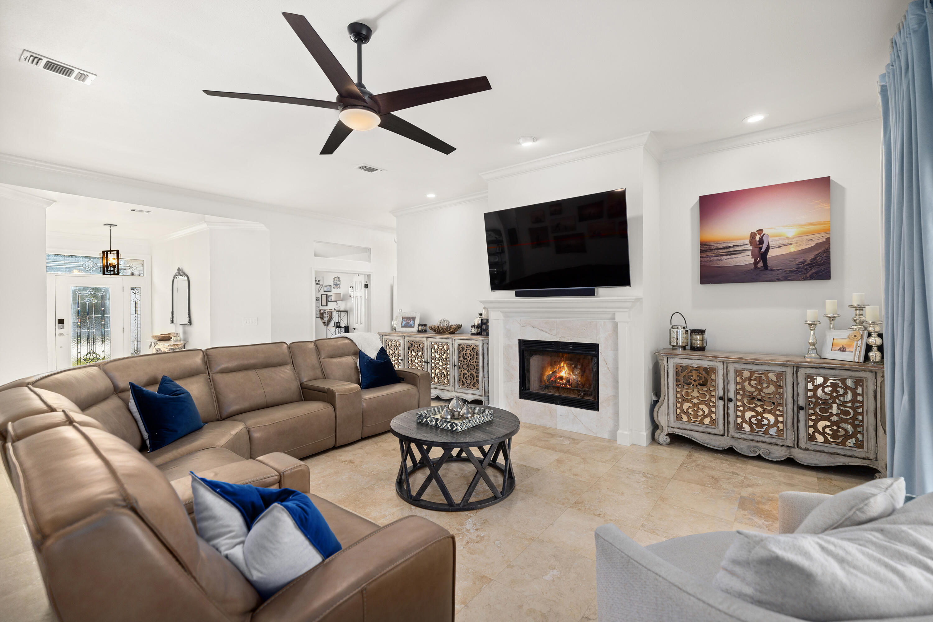 Located in the established Indian Bayou neighborhood, known for its quiet streets, mature landscaping, and strong sense of community, this single-story residence sits on a .33-acre lot. The layout is functional and well balanced, featuring high ceilings and open living areas suited for everyday living and entertaining. The main living space opens to a screened-in pool and covered lanai, creating an easy indoor-outdoor connection and a private outdoor setting. Additional highlights include updated custom closets, a two-car garage, gas connections, a tankless water heater, and updated systems. The spacious lot offers room to enjoy outdoor living while maintaining privacy and a comfortable sense of separation from neighboring homes.