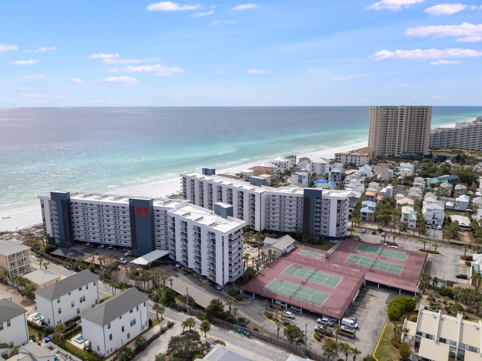 Fully furnished and rental-ready, this beautifully positioned 2-bedroom, 2-bath corner unit is located in the beachfront community of Mainsail in Miramar Beach, FL. Enjoy two spacious balconies--one showcasing stunning Gulf views, and the other overlooking the tennis courts, perfect for tennis enthusiasts.
With deeded beach access, this property offers the ideal coastal lifestyle and strong investment potential. Mainsail is a well-maintained community featuring exceptional amenities, including two pools, 700 feet of private beach access, a grilling area, tennis courts, a fitness center, covered parking, and 24-hour security.
Recent updates include a newer AC unit, just a few years old, adding comfort and peace of mind. Buyer and Buyers Agent to verify all information for accuracy.