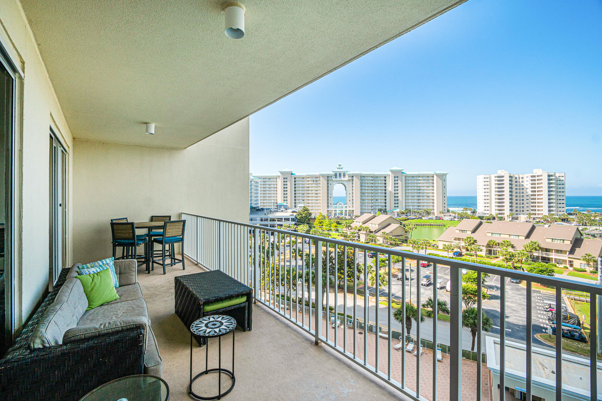 Welcome to Ariel Dunes II Unit 708 -- where coastal living meets resort-style convenience.

Located within the sought-after Seascape Resort, this beautifully positioned 7th-floor condo offers sweeping views of the Emerald Coast and tranquil Stewart Lake from a spacious private balcony--perfect for morning coffee or sunset unwinding. Just a short stroll from the sugar-white sands of the Gulf, this residence captures everything buyers love about the Miramar Beach lifestyle.

Inside, the well-designed floor plan comfortably accommodates family and guests with multiple sleeping areas, including a primary suite, guest bedroom, and a sleeper sofa. The open living and dining area flows seamlessly to the balcony through oversized sliding glass doors, filling the space with natural light and coastal views. The unit also features an in-unit washer and dryer, full kitchen, and ample space for entertaining or relaxing after a day at the beach.

Owners and guests enjoy access to the exceptional amenities of Seascape Resort, including three resort-style pools, an 18-hole golf course, tennis and pickleball courts, a fitness center, bike rentals, and on-site dining at Cabana Café with live entertainment. With approximately 2,000 feet of private beach access just steps away, every day feels like a vacation.

Conveniently located near shopping, dining, and entertainment, this condo is just minutes from Silver Sands Premium Outlets and the vibrant attractions of Village of Baytowne Wharf.

Whether you're searching for a full-time coastal retreat, vacation getaway, or income-producing investment property, Ariel Dunes II Unit 708 delivers the best of beachside living on the Emerald Coast.