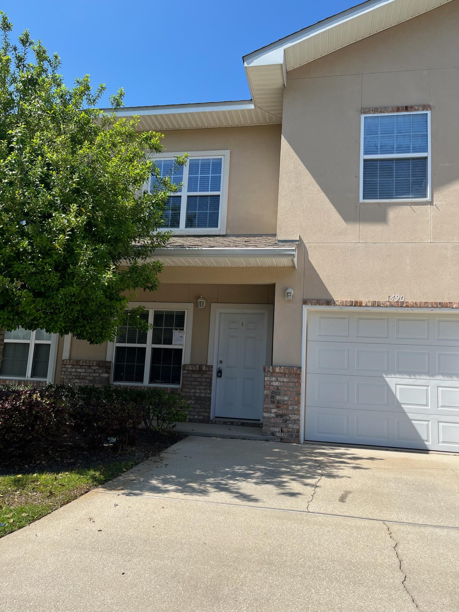 Welcome to Meridian Square Townhomes! This beautiful townhome boasts granite countertops, beautiful maple cabinetry, stainless steel appliances and a kitchen island with electricity. You will find 20x20 porcelain tile in the kitchen, dining room, foyer, and in all baths and the large laundry room. There is luxury vinyl plank flooring in the great room and carpets in the all the bedrooms. You will love the   oversized primary suite with a sitting area with lots of natural light. All bedrooms are on second floor. This well maintained home with just under 1900 square feet of heated and cooled living space is a must see! HOA maintains lawn care. Water heater installed April 2026.