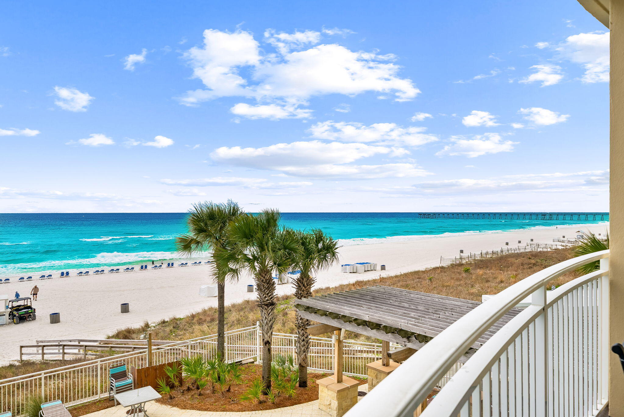 Wake up to breathtaking Gulf views from this beautifully updated 3-bedroom, 3-bath beachfront condo at Aqua. Perfectly positioned on the second floor, this spacious residence offers over 1,500 square feet of living space and an expansive private balcony where you can soak in the sights and sounds of the Emerald Coast.

The open-concept layout features a well-appointed kitchen with stainless steel appliances, granite countertops, and generous dining and living areas designed for gathering. The Gulf-front primary suite offers direct balcony access and a spa-inspired bath with a soaking tub, walk-in shower, and dual vanities, while two additional guest bedrooms and bathrooms provide plenty of space for family and friends.

Beach service is included, making every day on the sugar-white sand effortless. Aqua's resort-style amenities include indoor and outdoor pools, a hot tub, and a prime location just minutes from Pier Park, Frank Brown Park, dining, shopping, and local attractions. Whether you're searching for a vacation retreat or a proven investment opportunity, this Gulf-front gem delivers the best of beachfront living.