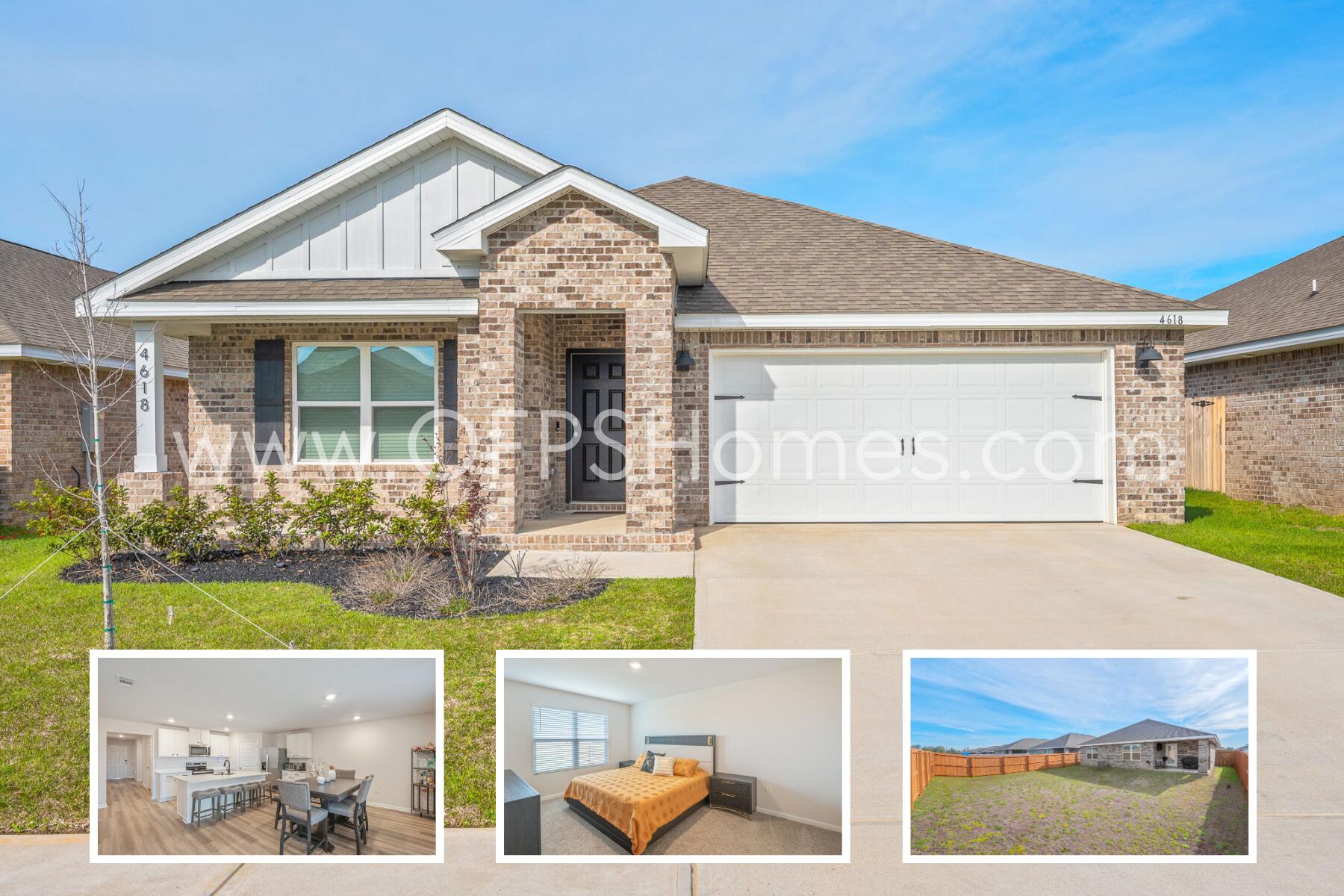 AVAILABLE JUNE 1ST! 4 bedrooms, 2 baths, covered back patio & 2 car garage. Kitchen features a nice island bar, stainless appliances, smooth top range, built in microwave, quiet dishwasher & awesome open design perfect for entertaining. Beautiful LVP flooring throughout with plush carpet in the bedrooms and the Smart Home Connect System is also included with your video camera doorbell/keyless entry & lights. Bedroom 1 & the adjoining bath features a walk in closet, double vanity sinks and large 5' shower. All Brick stylish craftsman home located in a desirable South Crestview location. Community pool for your enjoyment. smoking. NO smoking. 600 minimum FICO credit score required in addition to meeting rental criteria. Pets allowed upon approval with a non-refundable pet fee. All applicants are required to complete an application on https://onefamilypropertyservices.petscreening.com/
regardless of if they own a pet or not. Applicants with an ESA are also required to complete the application.

This property is a part of a Homeowners Association and tenants will be required to adhere to certain rules and restrictions. If you have any questions, you may request to view the HOA Covenants prior to application.

** Fees Required once an application is approved include, but may not be limited to: Security Deposit, Non-Refundable Fees (cleaning and rekey), $20 Certified Mail Fee, and Pet Fees (when applicable).