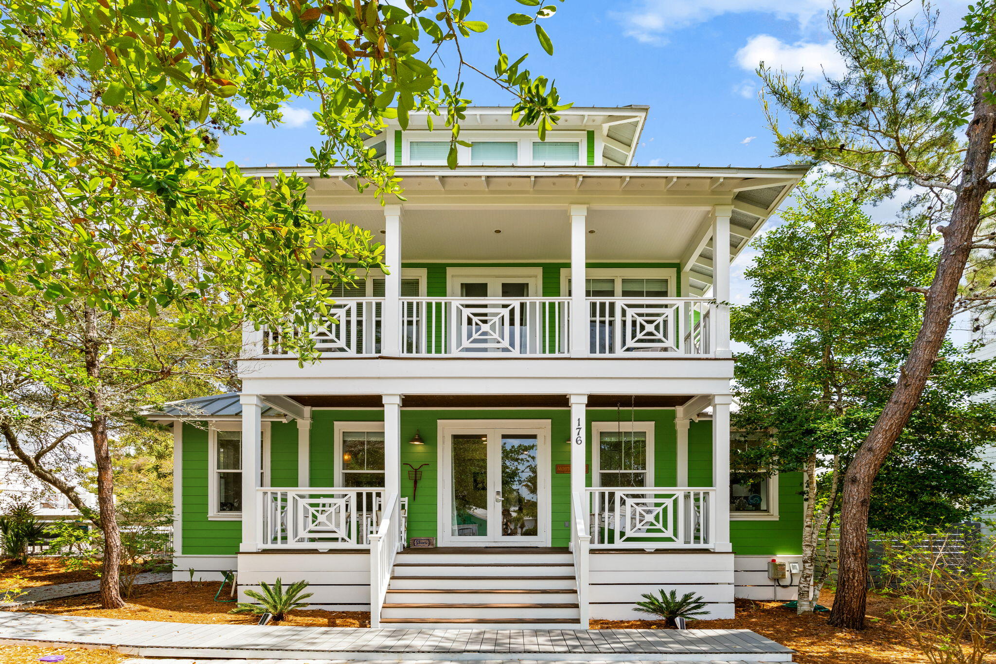 Welcome to 176 Hilltop Drive, ideally located in the sought-after Dune Allen Beach community along Scenic Highway 30A. This impeccably maintained coastal retreat offers 3 bedrooms plus a bunk room, 2.5 baths, and a standout feature--a spacious heated private pool creating a resort-style backyard designed for relaxation and entertaining.

Enjoy effortless access to the Gulf, with a public beach access point located approximately 0.2 miles away, offering quick entry to the area's renowned white-sand beaches and emerald waters.
Inside, the three-level home features coastal-inspired finishes, and a thoughtfully designed, family-friendly layout. The ground level includes two bedrooms connected by a shared Jack-and-Jill bathroom. The primary suite is situated on the second level and features a spacious en-suite bath with a soaking tub. The third level offers a versatile bunk room with a twin-over-full bunk and pull-out trundle, along with a kitchenette and secondary living area showcasing Gulf views.

Offered furnished and with no HOA, this property boasts a consistent rental history, making it an exceptional investment opportunity. Whether utilized as a primary residence, second home, or income-producing property, it presents a rare chance to own a private pool home in one of 30A's most desirable communities.