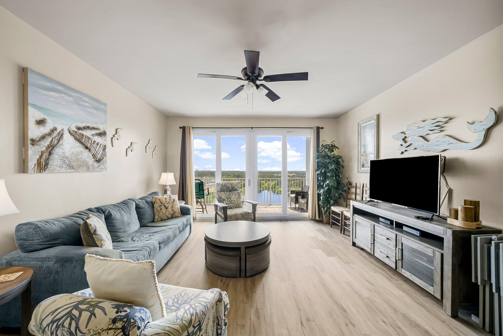 Unit 1430 is being offered fully furnished and turn-key. Enjoy both Lake & Gulf views from the 14th floor balconies. Prime location for a rental or vacation getaway. This 3-bedroom condo offers 2 full bedrooms, a bunk room with an added door for privacy, 2 full bathrooms, stainless steel appliances and added backsplash in the kitchen. The beach is directly across from the condo with many favorites within convenient distance, such as Pineapple Willys, Walmart, WonderWorks, Ripleys Believe it or not, Coconut Creek mini golf, and more. Laketown Wharf offers many access to multiple pools, a fitness center, and much more.