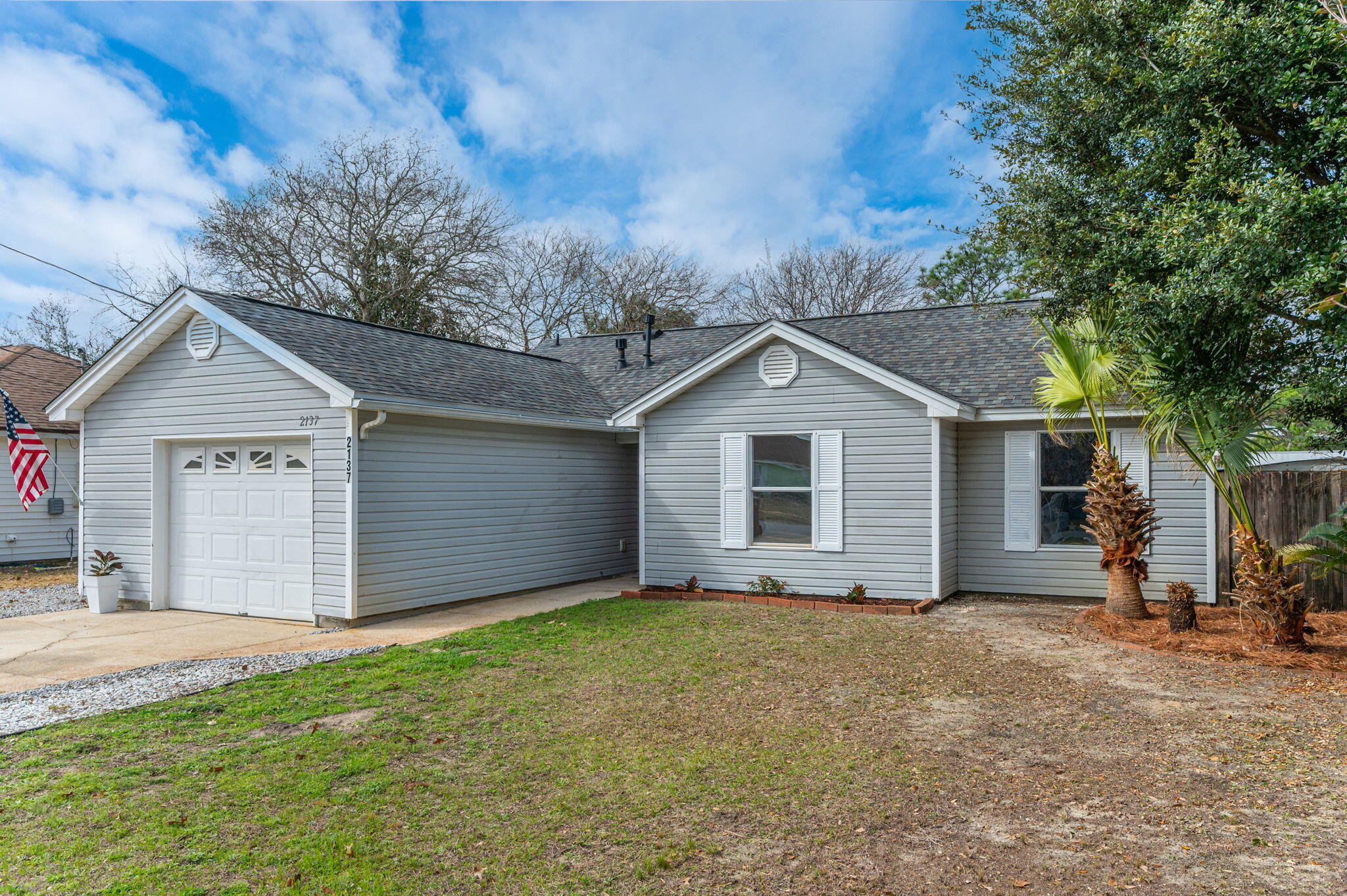ONLY 4 Miles to the BEACH!! 3 Bedroom / 2 Bath Home in FAST Growing Navarre, Florida! Features and Upgrades include: 2024 AC & Gas Heat / 2018 Dimensional Shingle Roof / 2013 Gas Hot Water Heater / 2009 Garage Door / Pantry / Vaulted Ceilings / Bay Window / Tile & Vinyl Plank Flooring / Custom Tiled Master Shower / Oversized One Car Garage / No HOA.  Cardinal Estates is a One Way In / One Way Out Circle Shaped Subdivision with Sidewalks that is Conveniently Located Close to Restaurants & Shopping.  Less than 1/2 Mile from Walmart SuperCenter and 1.5 Miles to the New Publix Shopping Center.  Approx 7 Miles to Hurlburt Field and Less than 4 Miles to the Most Beautiful Beaches on the Emerald Coast and ALL the FUN this Area has to offer! Buyer to Verify all Dimensions and Information!