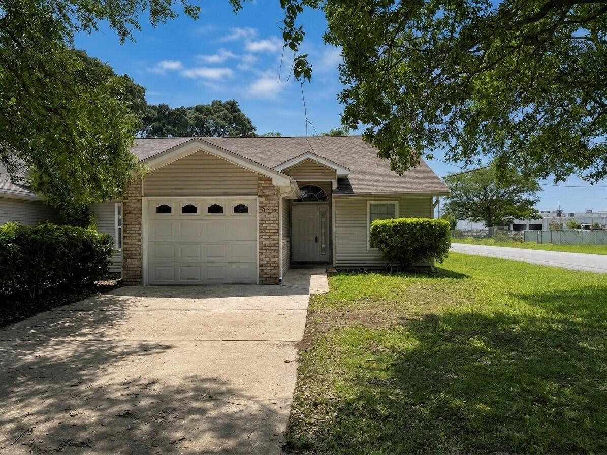 SELLER OFFERING $9000 ANWAY MONEY WITH FULL PRICE OFFER. Rare finds these days for a One-Story Garden Home with one car garage.  This end unit sits on a quiet street close to all shopping.    Interior comes with ceiling fans in all bedrooms, 10-foot ceiling in living room, kitchen and foyer.  Light and Bright home. The $75 HOA fee covers the lawn pump but not the sprinkler system.  Good size Exterior back yard with covered patio. This was bought in 2003 by an investor and has been rented since then. Last tenant was paying $1750 monthly and has rented a few years ago at $2,050/month.  Great for investment or owner occupied. Roof was installed 3/2022; Hot water heather 2021 and HVAC 2022.  LVP flooring in 2022. Has an automatic garage door opener. Seller will consider all offers.