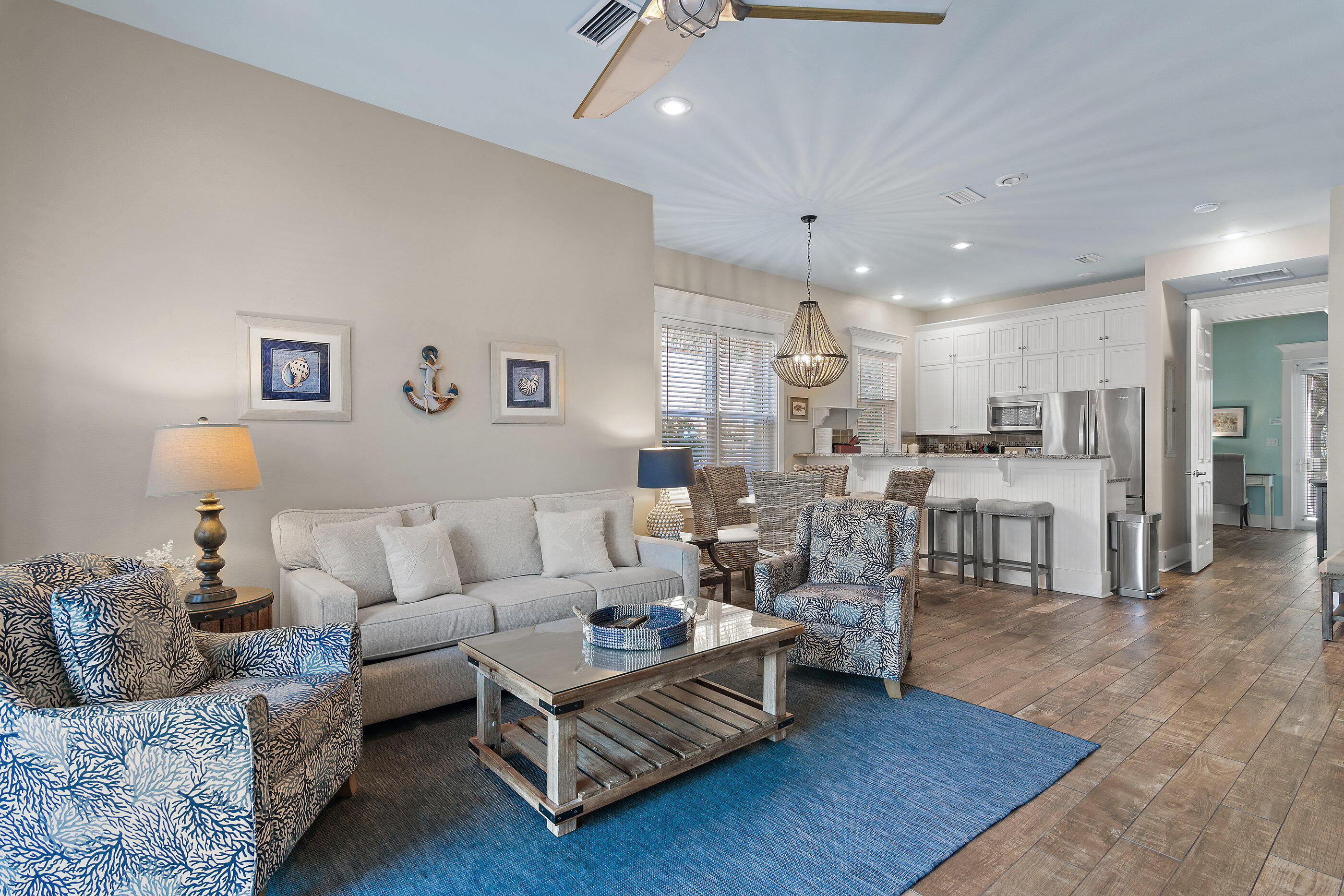 Experience coastal living at its finest in this stunning townhome, just steps from sugar-white beaches and offering exclusive private deeded beach access for ultimate serenity and convenience. Enjoy the sun, sand, and surf without crowds, savor breathtaking beaches, and relax in your peaceful, private slice of paradise. This three-bedroom townhome offers the ultimate beach living experience. The property is being sold fully furnished with a beach-inspired ambiance that sets the tone for a perfect vacation. Miramar Beach Villas has a community pool for relaxing and two assigned parking spaces. Whether you are looking for a family getaway, an investment property, or a personal slice of paradise, this townhome checks all the boxes.