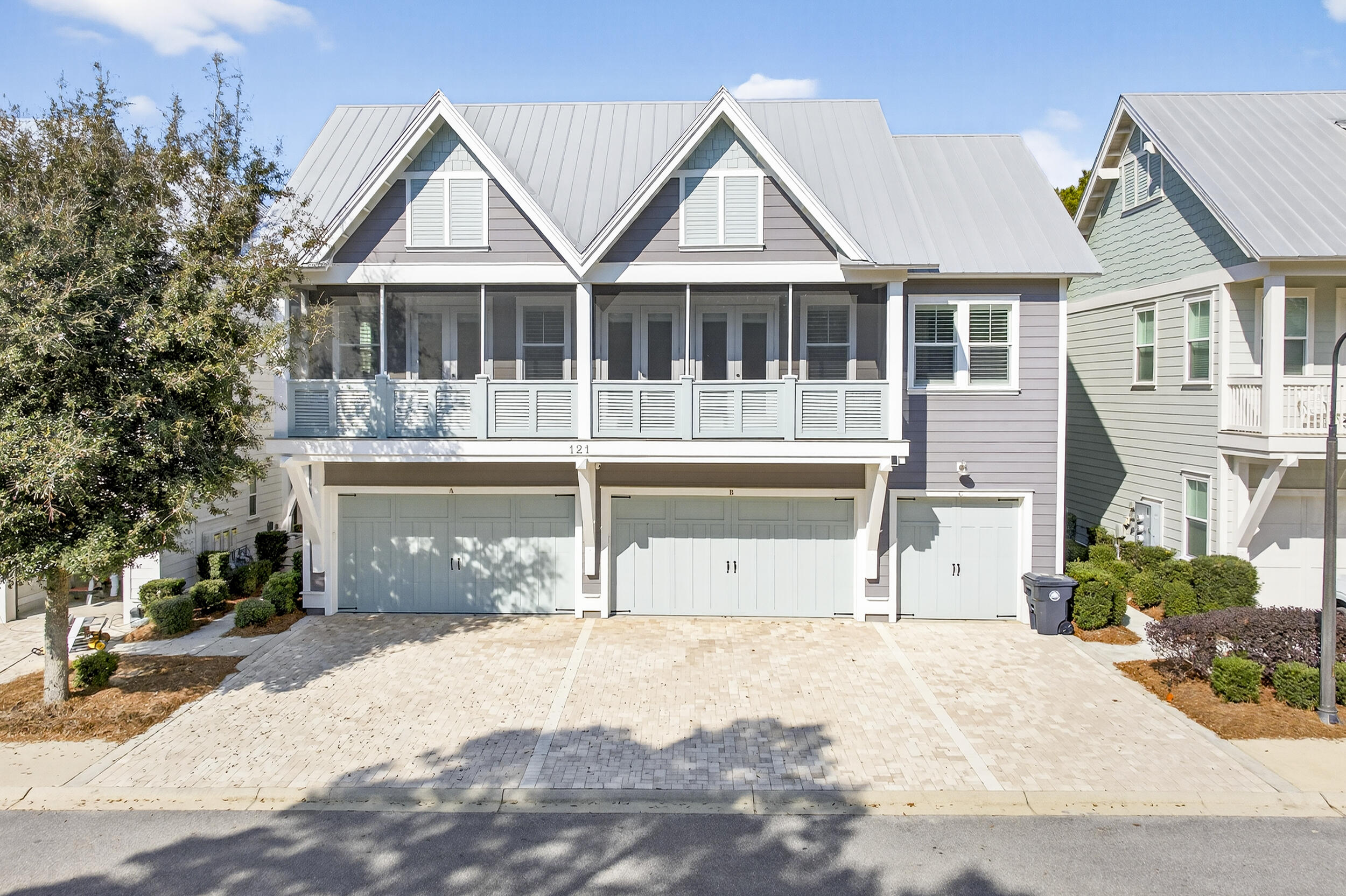 Located in Prominence North, this well maintained home offers a rare mix of convenience and privacy. It sits on a premium lot close to the community pool and amenities, yet backs up to the state park and a quiet cul-de-sac. The home has never been rented and is being sold fully furnished. The main level features a simple open layout connecting the kitchen, dining, and living areas. Interior upgrades include ivory and ash shaker cabinets, granite countertops, and a limestone and glass mosaic backsplash. French doors with a phantom screen open to a private deck where you can relax and enjoy sunsets. Upstairs, hardwood floors run throughout, along with two guest bedrooms, a full bath, and comfortable primary suite with tall windows and a tray ceiling.