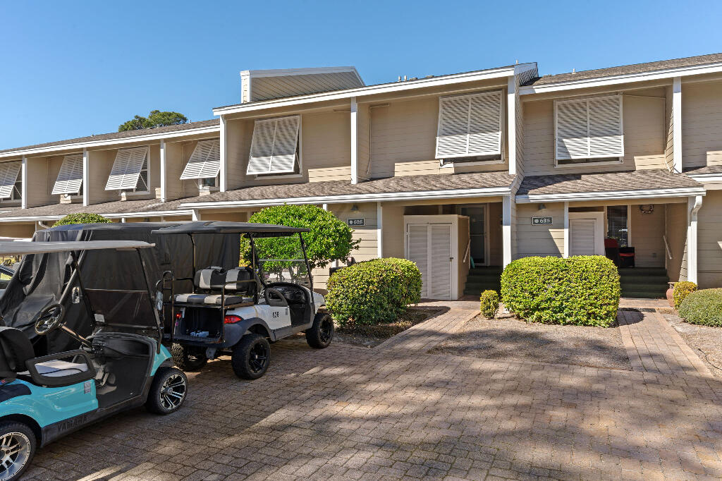 Agents welcome! 626 Bayou Dr is a perfect, well kept, vacation home and/or investment property, inside the private gates of the Sandestin Golf and Beach Resort Community. With its impressive and proven rental history grossing nearly $40k, and 2 golf carts that convey with the property, this unit provides plenty of comfort and amenities. 626 Bayou Dr uniquely offers 3 full bathrooms in this 2 bedroom unit, along with its clean, open floor plan living area. This unit has tile and laminate flooring throughout both floors, granite countertops, stainless steel appliances, storage closets outside for all of your beach and personal belongings, screened in patio and community pools that are also heated in the winter. This unit is conveniently located right inside the bayside security gates, which