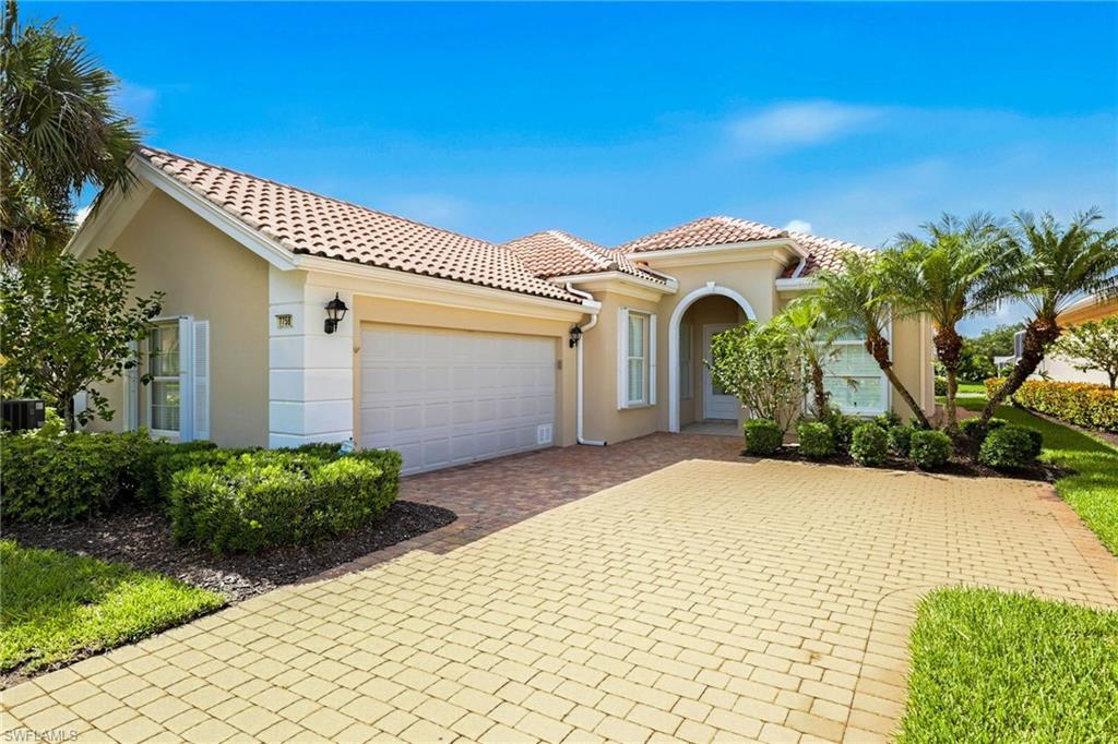 One or more photo(s) has been virtually staged, AI generated or rendered.  One or more photo(s) has been virtually staged, AI generated or rendered. SOUTHERN EXPOSURE,  LOWEST-PRICED OAKMONT POOL HOME IN VERONAWALK! Built to last with DiVosta’s renowned poured concrete construction, this meticulously maintained, original-owner Oakmont model offers 3 bedrooms plus a den, 2.5 baths, and the quality features today’s new construction simply cannot replicate. This exceptional home combines timeless craftsmanship, spacious living areas, and valuable upgrades, making it one of the best opportunities currently available in VeronaWalk.
The thoughtfully designed floor plan features soaring 12-foot and 10-foot ceilings, abundant natural light, smooth-finish interior walls, custom foyer woodwork, crown molding throughout, custom closet systems, and a central vacuum system. The spacious great room and open living areas create an ideal setting for both everyday living and entertaining.
Step outside to your private screened lanai and enjoy true Florida living with a solar-heated pool, expansive outdoor living space, and a 6-foot privacy wall that creates a secluded backyard retreat. Additional upgrades include accordion hurricane shutters, a brand-new water heater, and a whole-house water filtration system, providing comfort, convenience, and peace of mind.
As the lowest-priced Oakmont model with a pool currently available in VeronaWalk, this home represents an outstanding value for buyers seeking one of the community’s most popular floor plans.
VeronaWalk residents enjoy a resort-style lifestyle with a 24-hour guarded gate, resort lagoon pool, lap pool, fitness center, lighted tennis courts, pickleball, bocce, basketball, and over 20 miles of scenic walking and biking trails. The vibrant Town Center features a café and restaurant, ice cream shop, post office, library, computer center, ballroom, card rooms, hair salon, gas station, and a full-time activities director coordinating year-round events and activities.
Ideally located just minutes from Downtown Naples, Marco Island beaches, world-class shopping, dining, and healthcare facilities, VeronaWalk offers the perfect blend of convenience, recreation, and community living. Low HOA fees include lawn care, irrigation, cable TV, and internet, making this home an exceptional value for both seasonal and full-time residents.