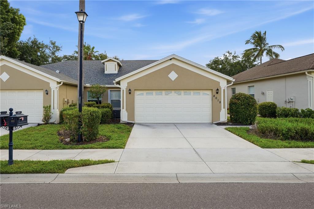 **Annual Rental available NOW and furnished! Only First Month & Security Deposit ONLY to move in!** This coveted and gated Ibis Cove Community.  Welcome to this stunning and rare 3 bedroom,  2 bath, 2 car garage POOL attached villa with lake views, close proximity to the clubhouse, and gorgeous new tile throughout this meticulously kept property. Greetings from the front door showcase the foyer with the first guest bedroom to the right, the kitchen off to the left, and dining/living area off to the right.  The kitchen will please the chef in you with stainless steel appliances, granite counters, pantry, disposal, additional dining area, and plentiful cabinet space. The dining and living area are both large with plentiful natural light and view of the enclosed lanai.  Entertaining is made easy with the enclosed lanai with its pool, well kept landscaping, and lakeviews.  Your primary bedroom enjoys tons of natural light, dual vanity, walk-in shower, dual walk-in closets, and separate water closet.  The remaining third guest bedroom and bathroom adjacent to the kitchen and foyer is also large with plentiful closet space for out of town guests.  Peace of mind is enhanced with laundry in residence, 2-car garage, and close proximity to fantastic shopping & dining with Logans Landing and Founders Square just less than 5 minutes from your front door! An amenity rich and social community, enjoy the community pool & spa, tennis courts, pickleball, exercise room, children’s play area, clubhouse, and more! Come see this jewel of a property in the heart of North Naples just a quick 12 minute drive to Wiggins Pass Beach! and rate A school zone.