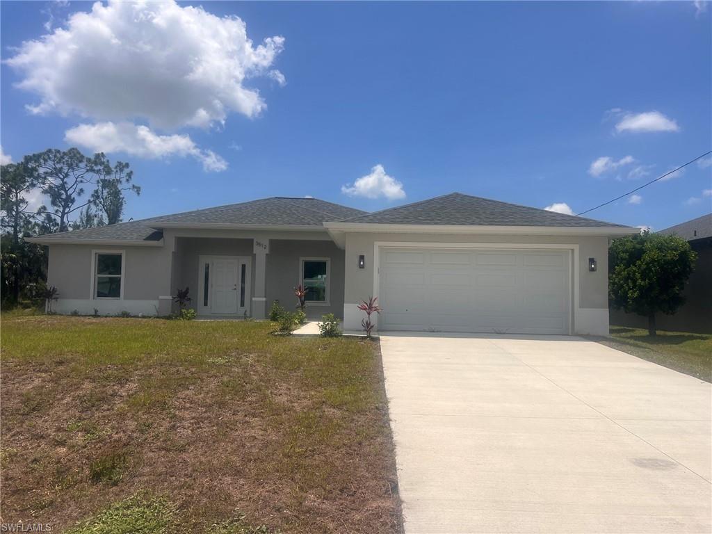 Brand new 4 bedroom 3 bath 2 car garage home on a freshwater canal in the NE Cape. This property boasts over 1600sf of living area, large kitchen with granite countertops and stainless-steel appliances, open living room with high ceilings, tile throughout the home, spacious master bedroom and guest rooms, loads of outdoor livings space on the screened lanai overlooking the canal. Large laundry room that accommodates your full-size stackable washer and dryer. Great location close to schools, restaurants and shopping.