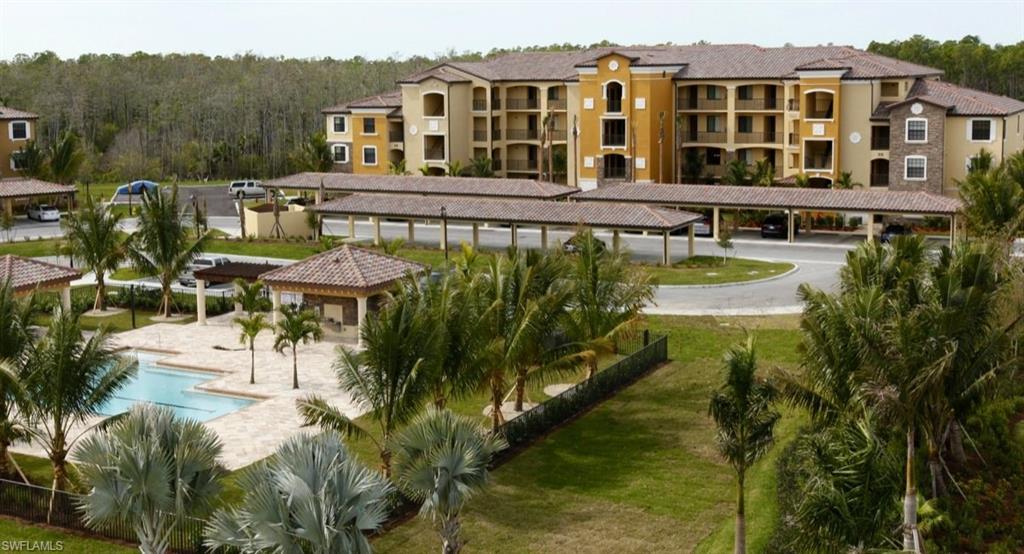 ENJOY TRANQUIL PRESERVE VIEWS WITH HIGHLY SOUGHT AFTER END UNIT! Beautifully furnished and offered TURNKEY TOP floor unit with view of Rookery Bay estuary coupled with the most sought after floor plan. Top floor condos offer many perks as you have no worries about noise from upstairs. Rear lanai overlooks the preserve and provides a peaceful view. Conveniently located across from the community pool you're also just a quick bike ride or cart ride to the Grand Clubhouse. Treviso Bay is the world's only TPC Bundled golf course that exists and is waiting for you to become part of the excitement! At Treviso, you're only 15 minutes away from the heart and soul of downtown Naples. Stroll along 5th Avenue and 3rd Street - lined with galleries, cafes, fine fashion boutiques and gift shops. Marco Island is just 8 miles south. Delight in Treviso's beautifully landscaped parks, relax by the fountains, and do not forget to play! Resort amenities include the Rilassare Club featuring resort pool, 8 lighted tennis courts, fitness center and more. What are you waiting for? Come and join the excitement of Naples hottest golf community in years.