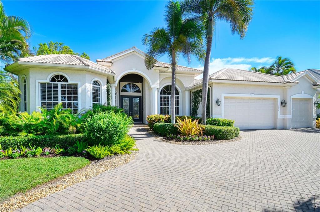 Location...Location...Location...The least expensive home on Crayton Road! This furnished 4-bedroom, 3-bath residence, with a spacious den, is ideally located in the one of the most desired areas of Naples. The versatile den easily converts into a fifth bedroom, perfect for extended family or guests. The chef's kitchen features brand-new appliances, stunning quartz countertops, and a custom backsplash, complemented by bar seating and a charming breakfast nook. For more formal occasions, a formal dining room offers an elegant setting. Plantation shutters and crown molding throughout the home add warmth and refined character. The expansive primary suite is thoughtfully separated for privacy, offering a serene retreat. Outdoors, the covered lanai overlooks the pool and spa—an ideal space for relaxing with a cocktail or enjoying a quiet moment. The fully enclosed large backyard provides exceptional privacy, where you can reflect with nature, enjoy the mature fruit trees that abound and the natural beauty. Just minutes to Naples' sugar-sand Gulf beaches, close to downtown Naples with world-class shopping and dining, this home is surrounded by multi-million dollar new builds and offers an excellent investment opportunity for those not wanting to spend the money for a new build. A Beach Club membership is offered with purchase.