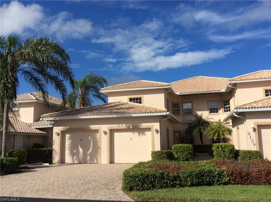 Live the RESORT LIFESTYLE in Lely Resort, one of Naples' finest places to live. This 2BR + DEN, 2 bath/1car attached garage carriage home (only 4 units in building) is the LARGEST and NEWEST condo available in Aquamarine at Sunstone. This is an end-unit corner condo on the 1st floor, with amazing views to the golf course.  Beautiful views from your screened-in lanai! Light, bright and airy throughout. Bright open kitchen, sunny bedrooms and den, with plenty of room to relax with your family or guests. So many amenities to keep you feeling like you are always on vacation! These include large community pools and spa, golf, (both public and private courses) tennis, bocce ball, spa, dining, fitness center and many more wonderful amenities. Close to dining, shopping, schools, entertainment, boating, beaches and everything else Naples has to offer! Your only decision to make will be what to do today....so many options!  Join the active lifestyle of Lely Resort today....you will be so happy you did!