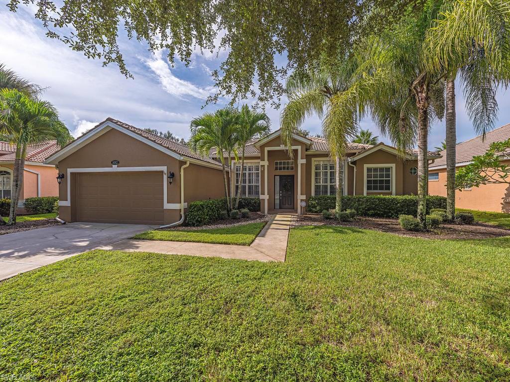 MOTIVATED SELLERS! Don't miss this great opportunity to purchase a 4 bedroom plus den pool home in the highly desirable gated Indigo Lakes. This home features crown molding, fenced-in back yard, plantation shutters, beautiful Tigerwood hardwood floors, stainless appliances, granite countertops, tiled backsplash, & electric storm shutters on lanai. The open floor plan with split bedrooms is ideal for entertaining, and a pool bath is conveniently located off the guest rooms. Indigo Lakes has incredibly low HOA dues and amenities include a clubhouse, gym, community pool and play area all centrally located to Downtown Naples, Mercato, shopping, dining, beaches, I75 and the airport.