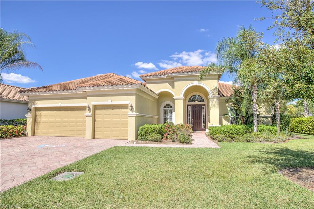 PRICE IMPROVED AND PRICED TO SELL! You MUST see this move-in ready home to appreciate the openness and upgrades of this Bellflower floor plan estate home in Bridgetown at The Plantation! This home features 3 bedrooms + den, 3 full bathrooms, and 3 car garage! 2,417 sq ft under air of comfortable living space. Upgrades and additional features include: plantation shutters in the living area and den, crown modeling throughout the home, 5" baseboards throughout, 16" tile on the diagonal in all living areas, Hunter Douglas shades on the rear sliders, private corner lot, water/lake view, granite counter tops, upgraded Stainless Steel appliances, beautiful back-splash, 42" upper cabinets in kitchen, upper cabinetry in laundry room, laundry room is plumbed to add a laundry sink/tub, and extended lanai with pavers! This home is a very SHORT walk to the amenities center in Bridgetown! The Bridgetown neighborhood is a short drive to JetBlue Park, Gulf Coast Town Center, Bell Tower Shops, Miromar Outlets, the gulf's beautiful beaches, and all while providing easy access to the airport less than 5 miles away. Please schedule your appointment to see this gorgeous home today! It won't last long!