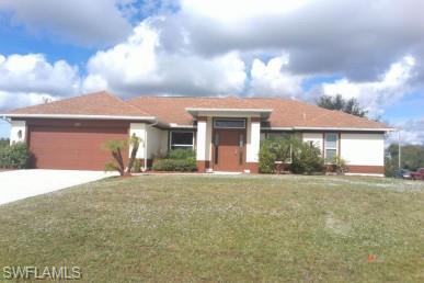 OPPORTUNITY!  New Roof in 2023, New HVAC 2024.  3 Bedroom, 2 Bath, - corner lot at a great price.  In the near northwest area with lots of building going on.  Well & Septic - currently scheduled for 2030 Utilities expansion per city of Cape Coral.  Tile in the living areas, carpet in the bedrooms.  Metal storm panels in the garage. AGENTS PLEASE SEE CONFIDENTAL COMMENTS AND ATTACHED SUPPLEMENTS