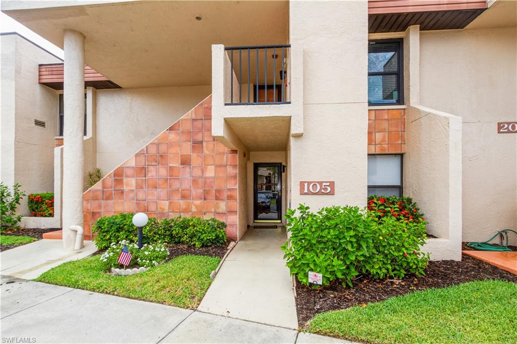 Welcome home to this charming  first floor condo with fantastic view of golf course. Features include a very open floor plan with foyer, great room concept, split bedrooms with walk-in closets. Light and bright kitchen has been updated with gorgeous new cabinets and granite counters. Spacious sellers' suite with sliders to screened lanai. Some finishing touches include  inside laundry, guest bath has been updated with new vanity and granite countertop. Great room has sliders to screened lanai with expansive view of golf course. This picture perfect condo is ready for new owners. Outside storage unit. Eagle Ridge Golf Course is a par 72 hole course and open to the public so you pay as you play. No CDD and low condo fees.  Fairways Complex is very active with community pool and clubhouse. Ideal location close to shopping, beaches, entertainment, dining, International Airport, Interstate 75, baseball stadiums, and medical facilities. This is your opportunity to own this condo and enjoy carefree living in paradise.
