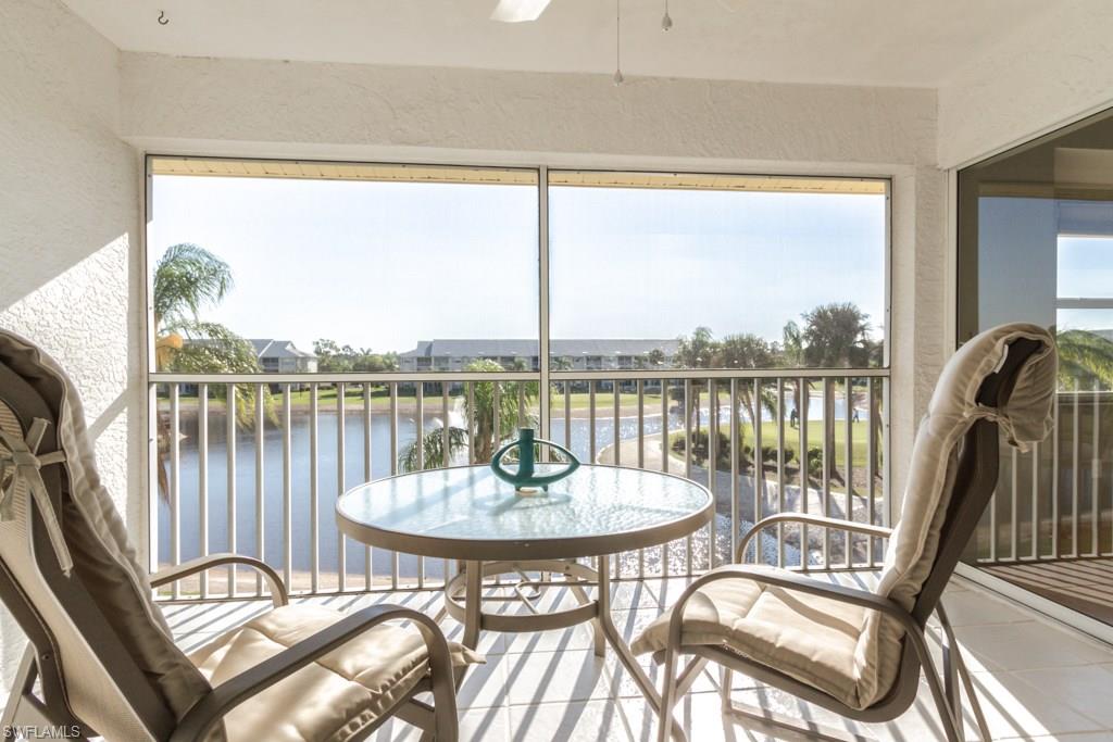 Light and bright, 3rd floor condo with fabulous lake, fountain and golf course views. tile throughout the main areas, a great living room/dining room space are perfect for relaxing or entertaining as you enjoy the Florida lifestyle. Great Master Bedroom with sliding door to the lanai also offers the wonderful views.  Breckenridge is a great community with excellent amenities including tennis, golf, fitness room, 5 heated pools, Bocce Ball, Shuffleboard and Pickleball is coming soon!  Carport and storage area included with the condo and common elevator is conveniently located close to the unit.  NEW screen front door coming soon-has been ordered.  Parking spot is #12 and storage unit is also #12.