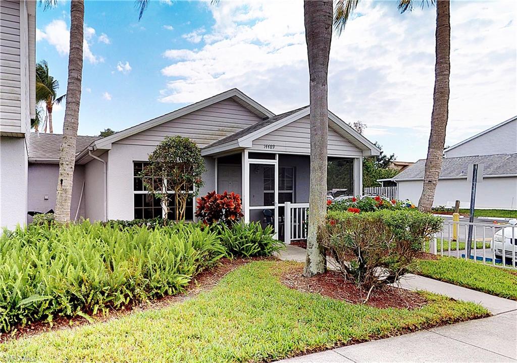 This cozy attached villa condominium home is absolutely adorable.  Enjoy the benefits of a condo along with the benefits of single family style living.  Located within easy access to all SW Florida has to offer, this charming home features two bedrooms, two baths and a nice sized great room.  Tile throughout and nicely furnished, you won't be disappointed. Picture yourself lounging on the screened front porch overlooking a nicely landscaped courtyard enjoying the weather.  The well-appointed kitchen is open to the main living area, perfect for entertaining.  Summerlin Trace offers a community pool and tennis court for your outdoor enjoyment.  The South Fort Myers location means a short drive to some of the best beaches in the country, easy access to restaurants, shopping and health care.