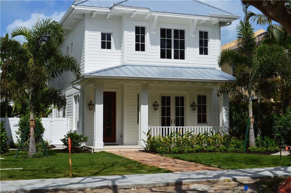 Nearly Complete! One of three newly constructed side-by-side homes collectively known as Poinciana Cottages - located in the heart of downtown Old Naples. Impressive functional floor plan perfectly designed for every day casual living. This 5-bedroom 5 1/2 bath home boasts an open airy three floor-layout with a sun deck overlook, complimented by creative outdoor living including a pool and spa. Lush tropical landscaping and fencing to protect your privacy. A 2-car garage completes this home. Many smart home features using modern home automation. Beaches, fine dining, and wonderful boutiques just steps away!
