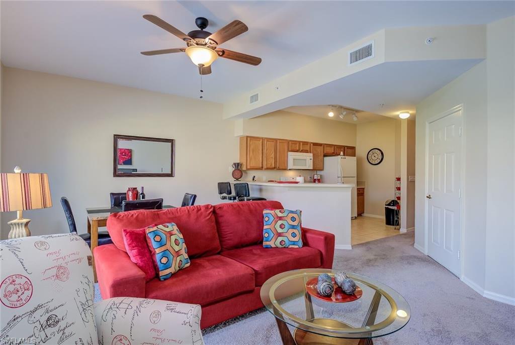 2 bedroom, 2 full bathroom plus Den AT Cobblestone On The Lake, a gated community. Walk-in closet, high ceiling, elevator, hurricane shutters, the largest balcony in the community with a beautiful lake view, right in the center of Fort Myers, a few minutes from Hodges University, shops, restaurants, easy and quick access to I-75 and US41. Property has covered parking on ground floor. Relaxing outdoor Barbecue Area between the Community Pool and the calming lake. Clubhouse available for resident's parties, gym and Jacuzzi. Pets are welcome, with Association approval.